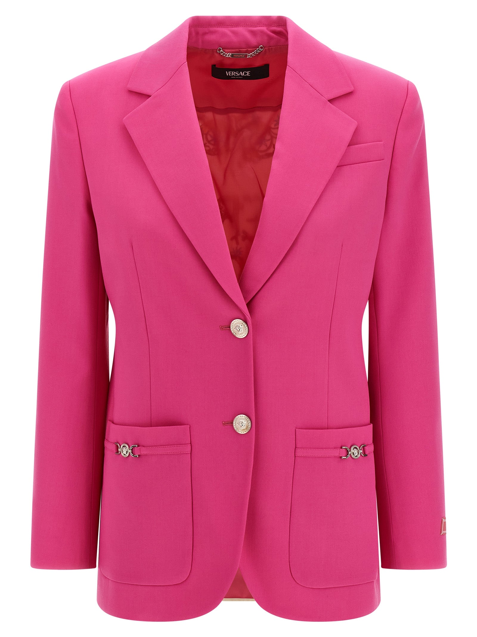 Versace Fuchsia Virgin Wool Women's Blazer