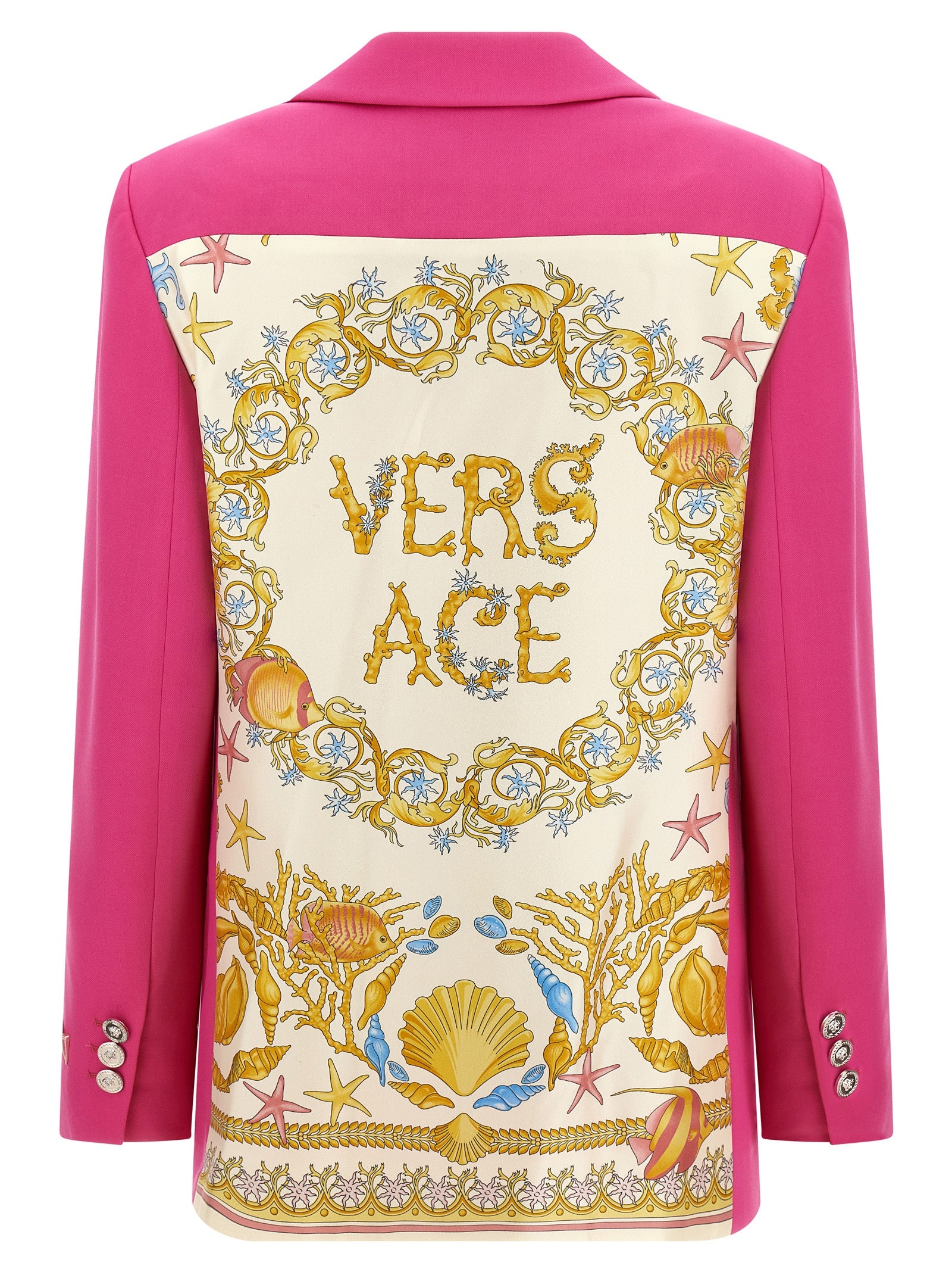 Versace Fuchsia Virgin Wool Women's Blazer