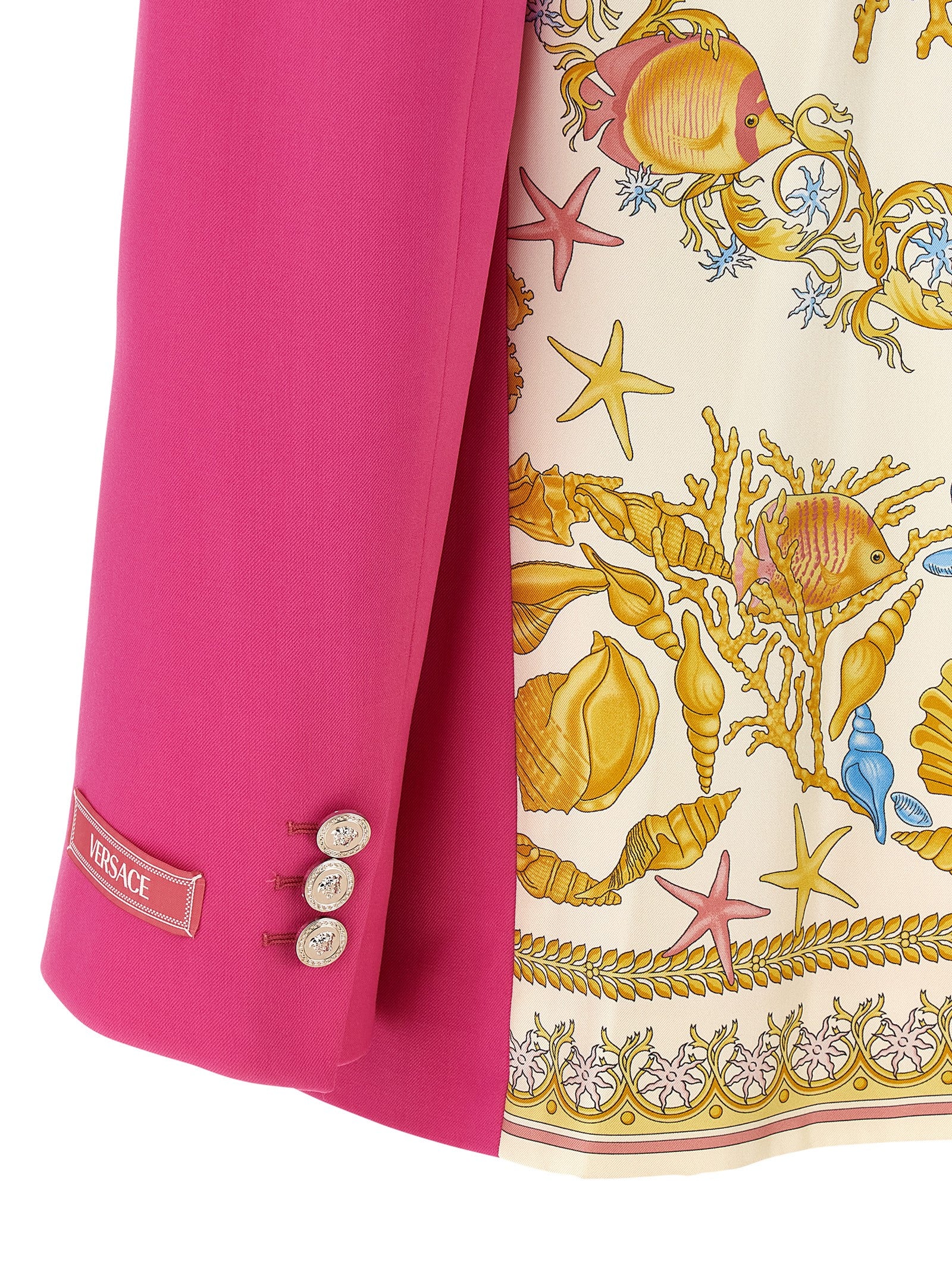 Versace Fuchsia Virgin Wool Women's Blazer