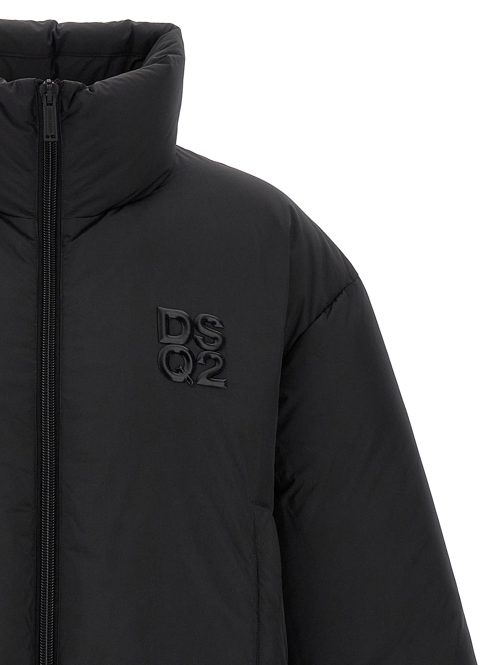 Dsquared² Black Polyester Full-Length Men's Jacket
