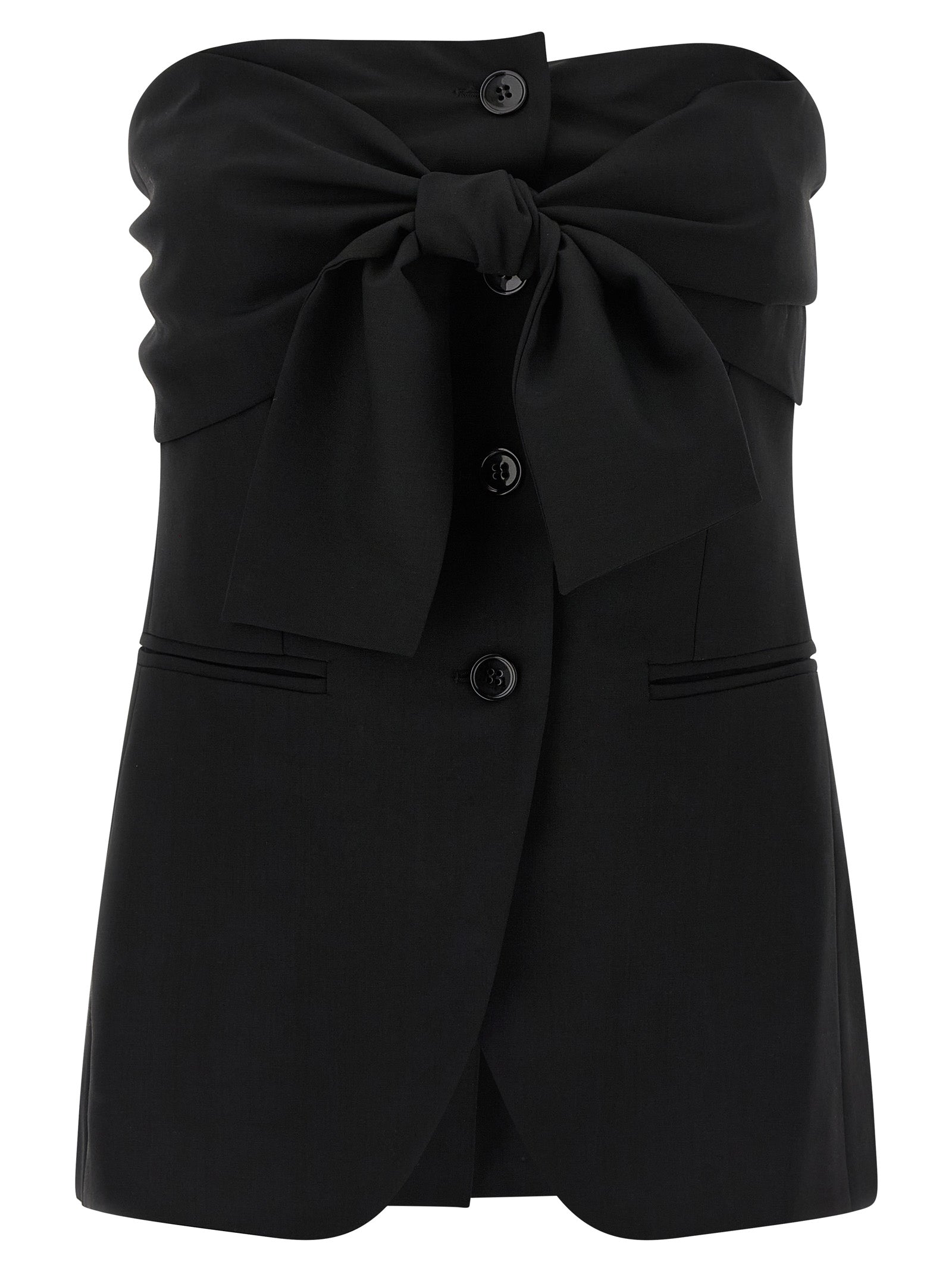 Max Mara Black Virgin Wool Tank Women's Tops
