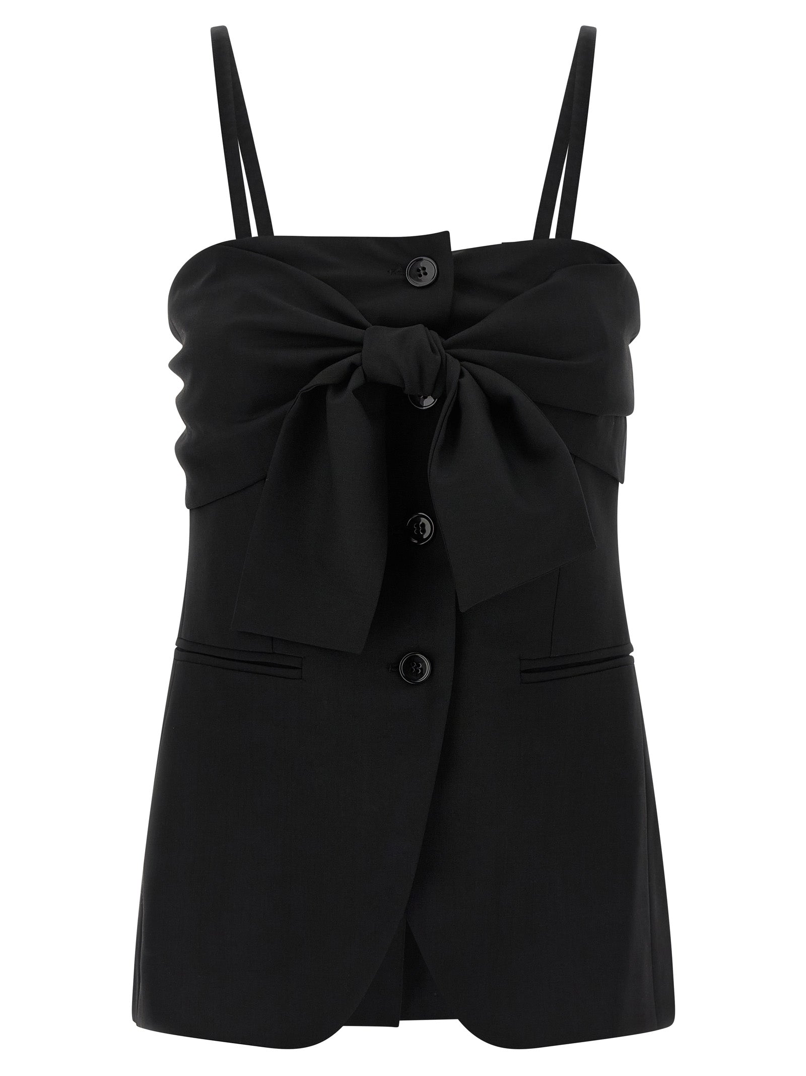 Max Mara Black Virgin Wool Tank Women's Tops