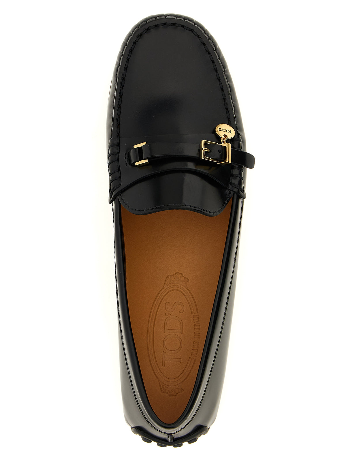 Tod's Black Calfskin Slip-On Women's Loafers