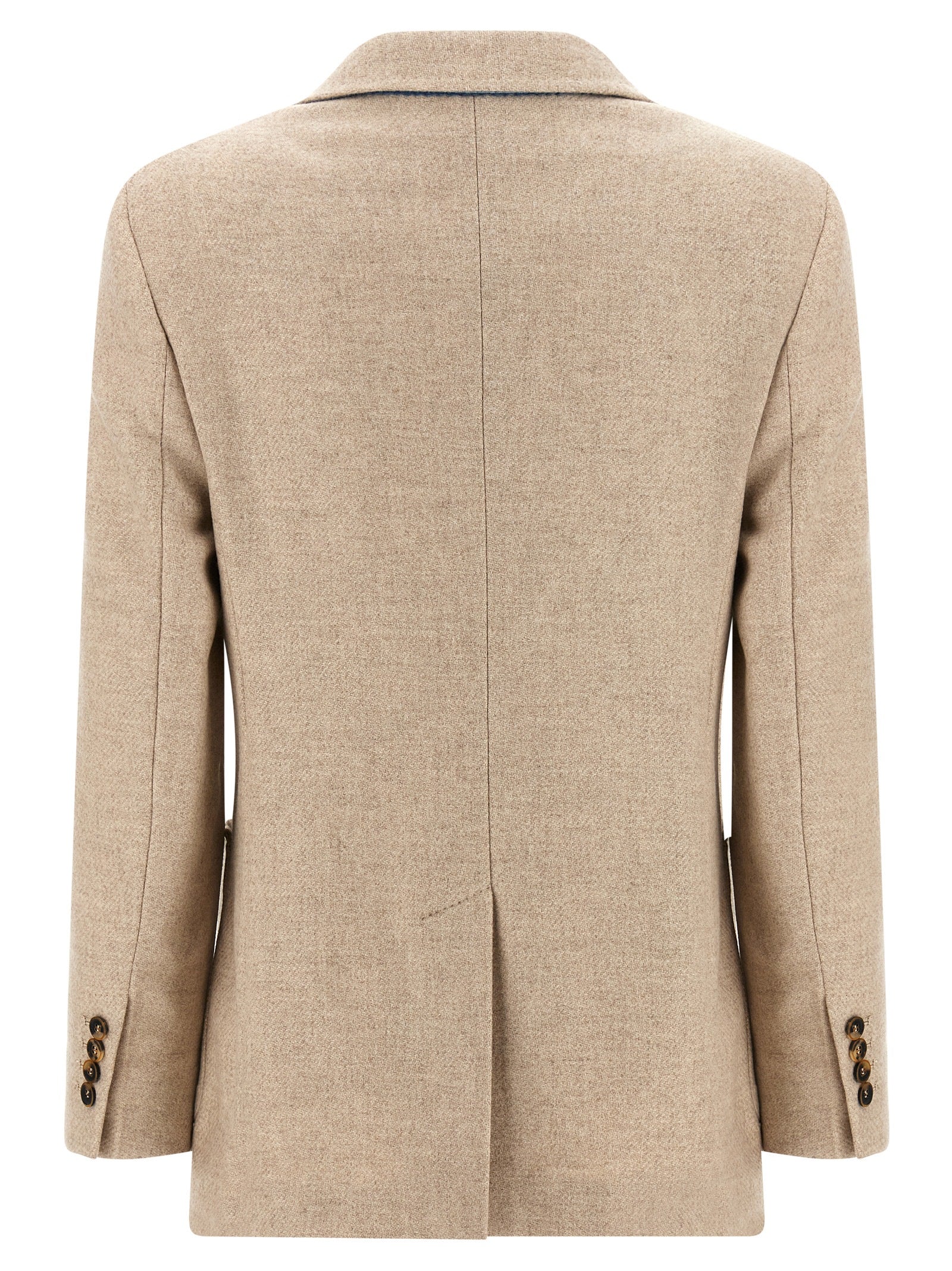 Max Mara Beige Alpaca Leather Women's Blazer
