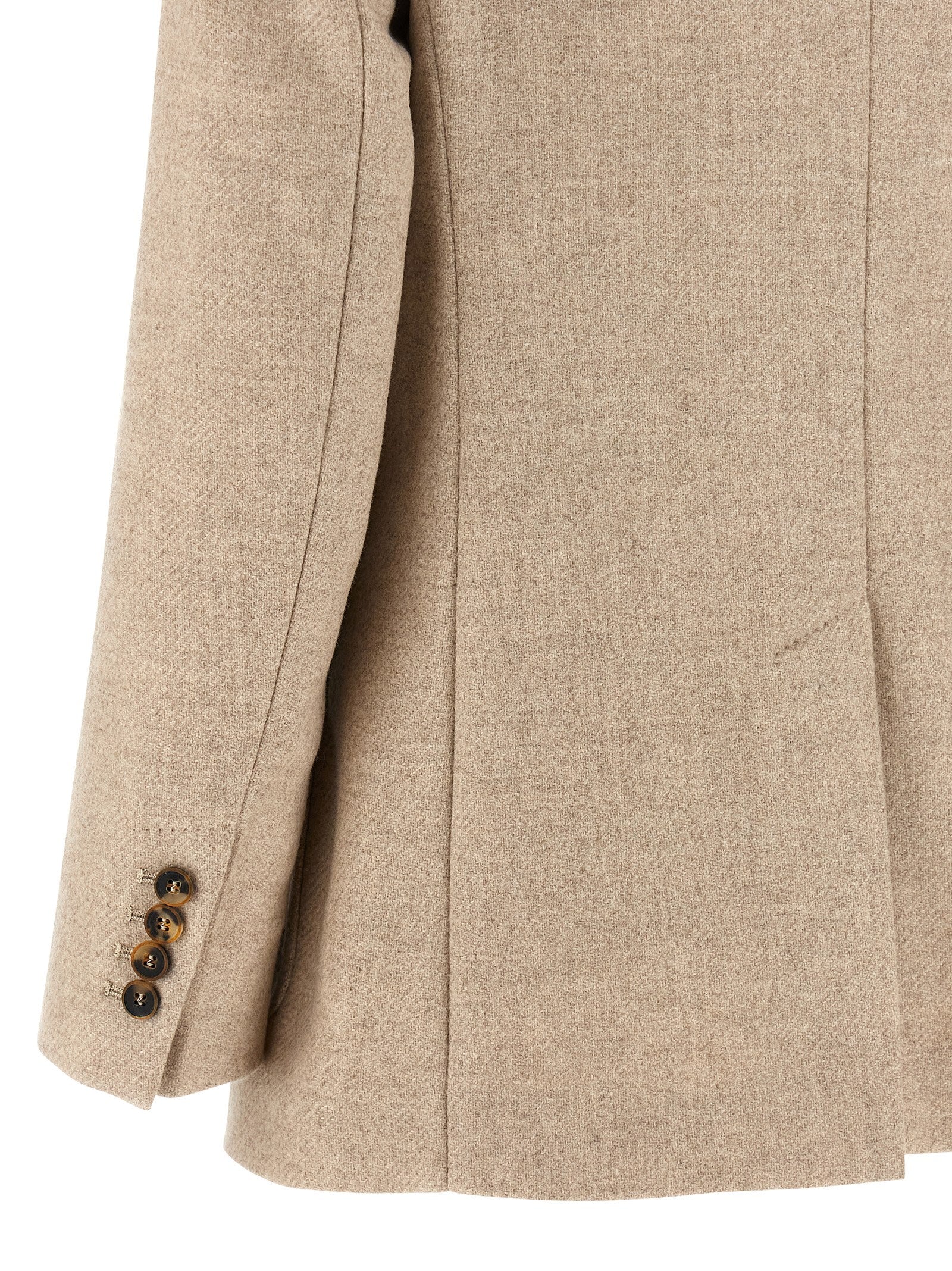 Max Mara Beige Alpaca Leather Women's Blazer