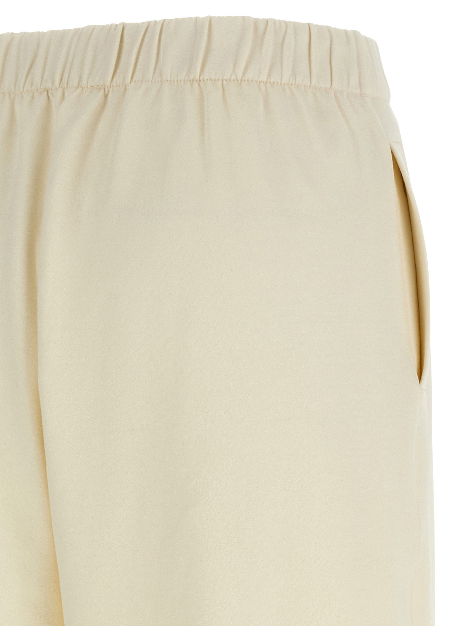 Max Mara White Silk Casual Women's Pants
