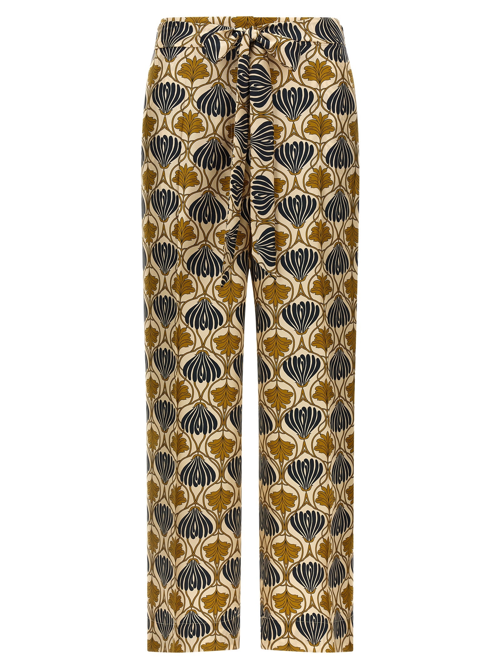 Max Mara Bicolor Silk Casual Women's Pants