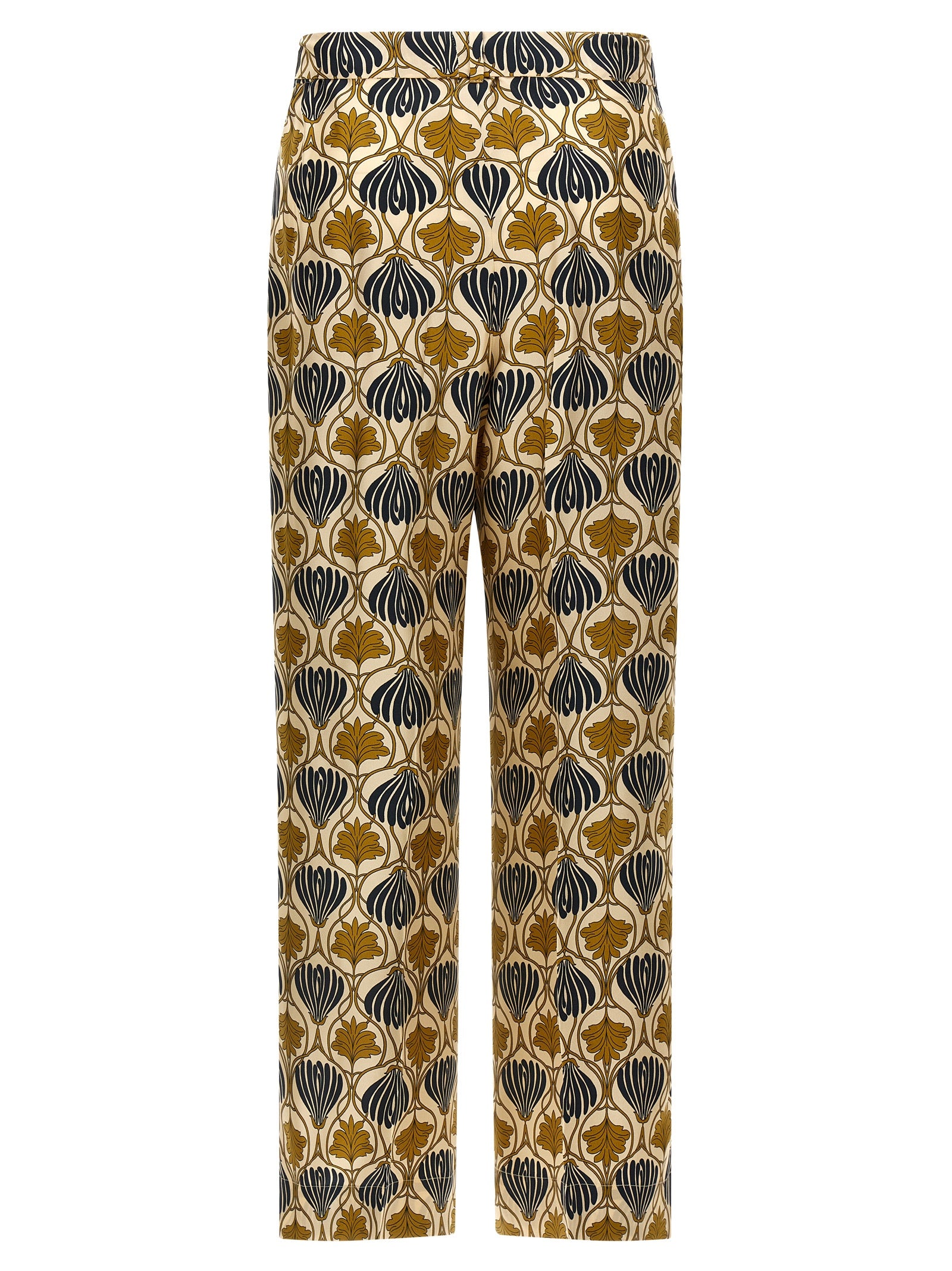 Max Mara Bicolor Silk Casual Women's Pants