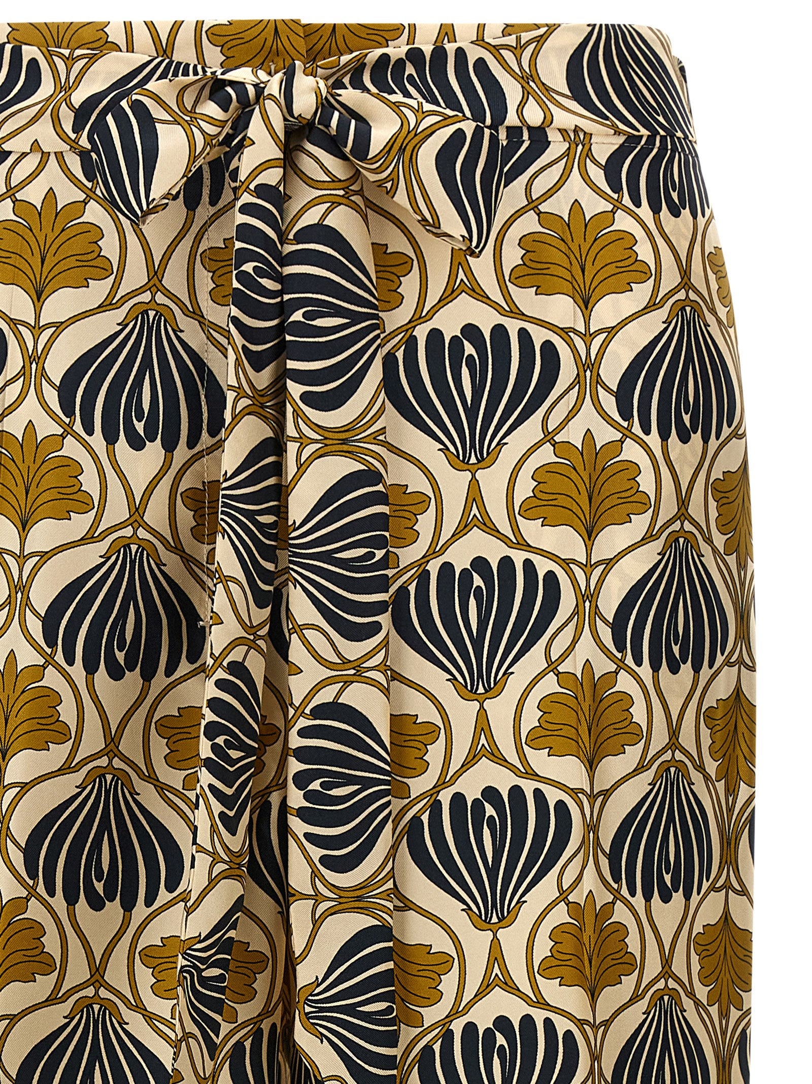 Max Mara Bicolor Silk Casual Women's Pants