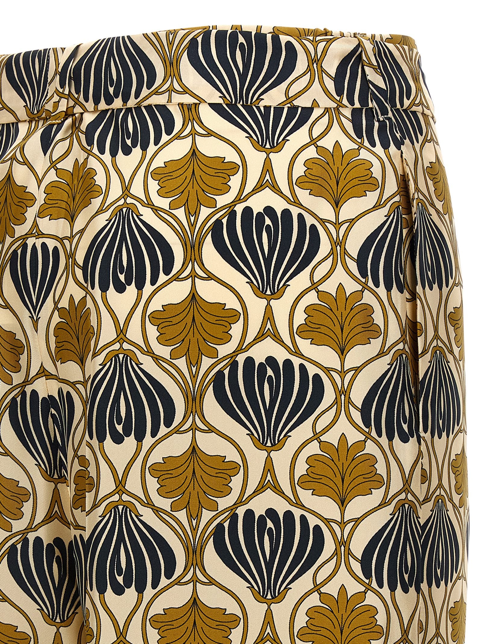 Max Mara Bicolor Silk Casual Women's Pants