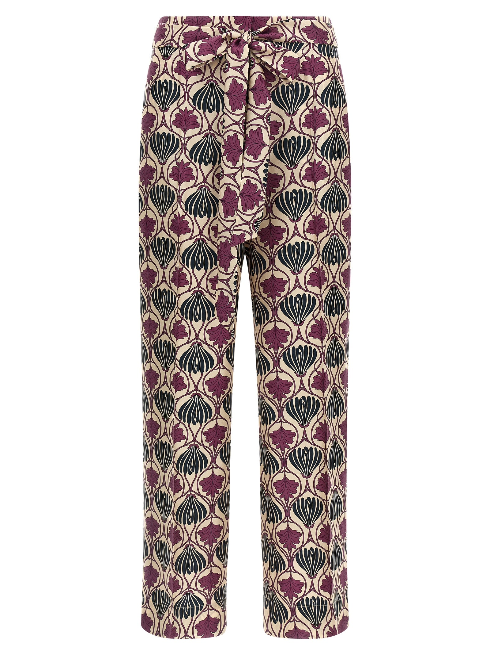 Max Mara Purple Silk Casual Women's Pants