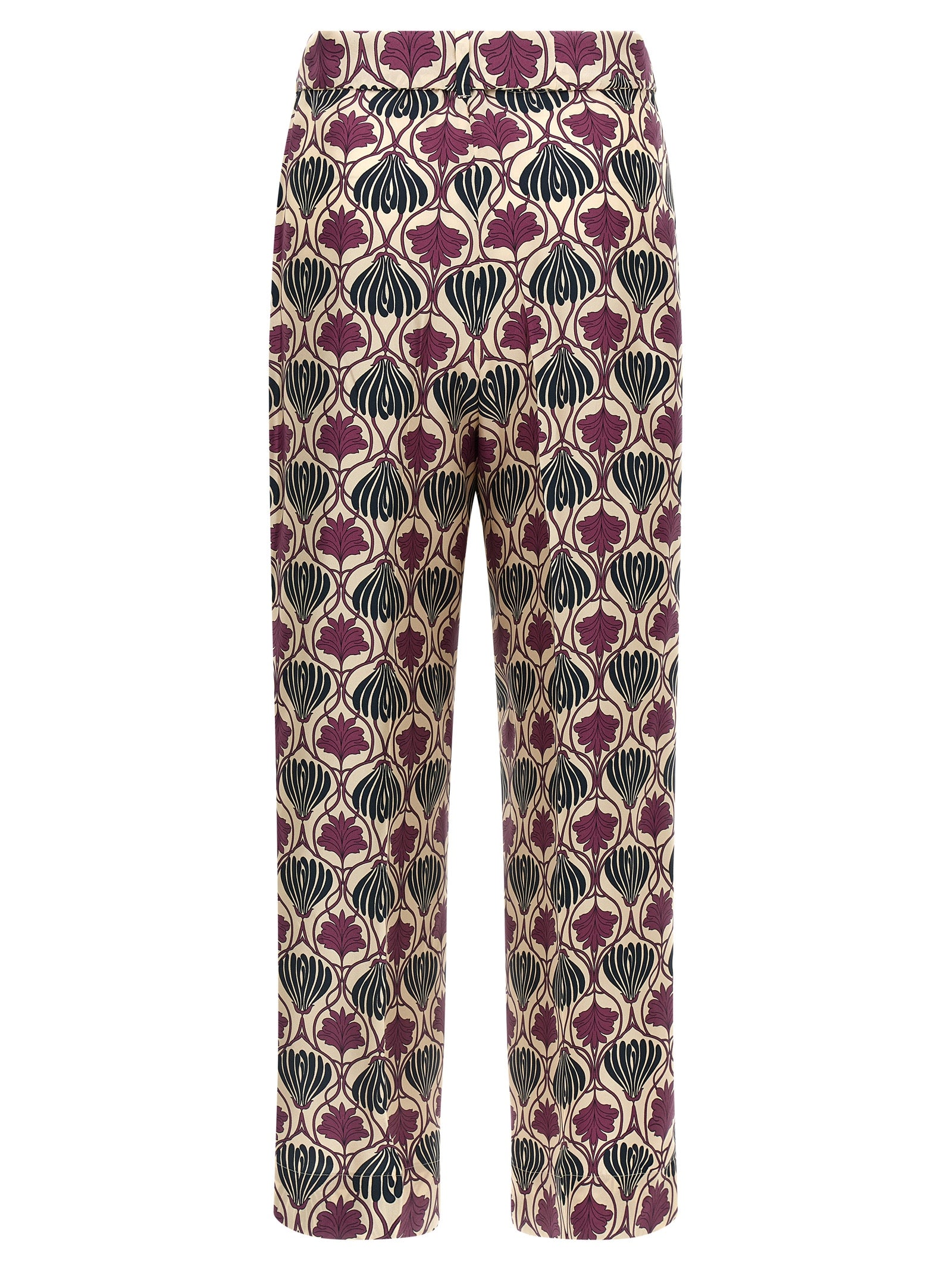 Max Mara Purple Silk Casual Women's Pants