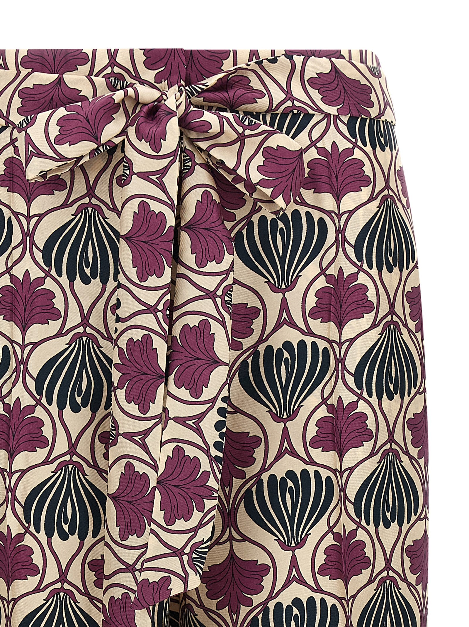 Max Mara Purple Silk Casual Women's Pants