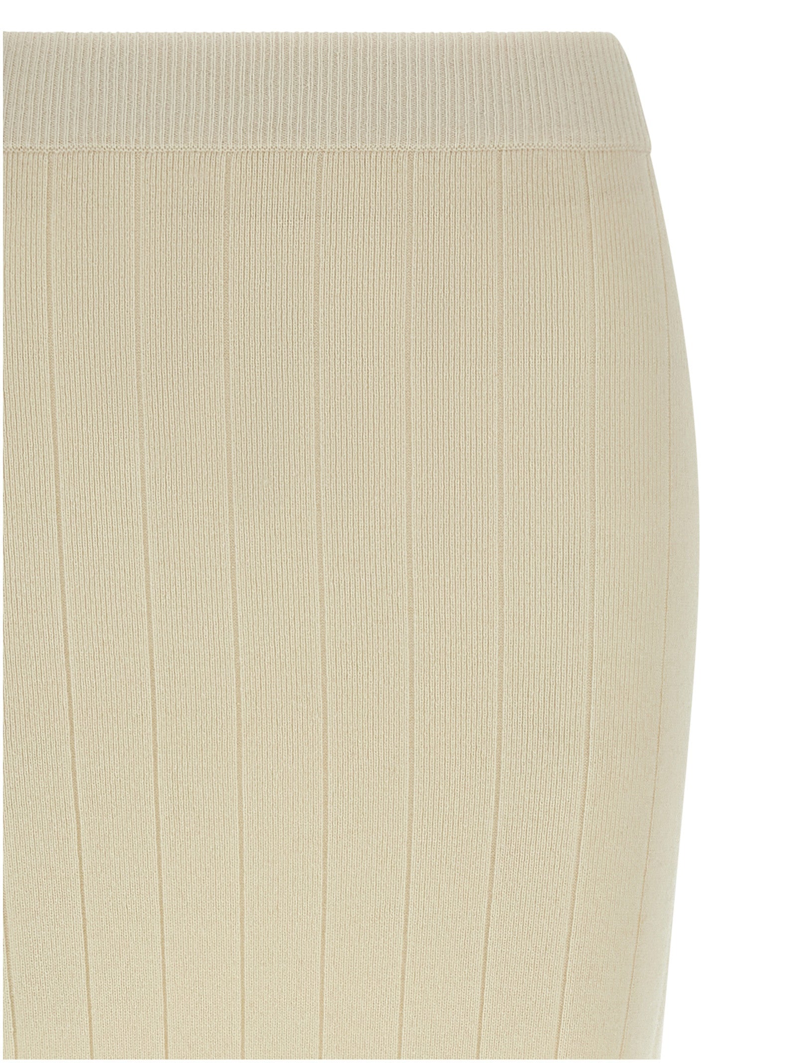 Max Mara White Cashmere Midi Women's Skirt
