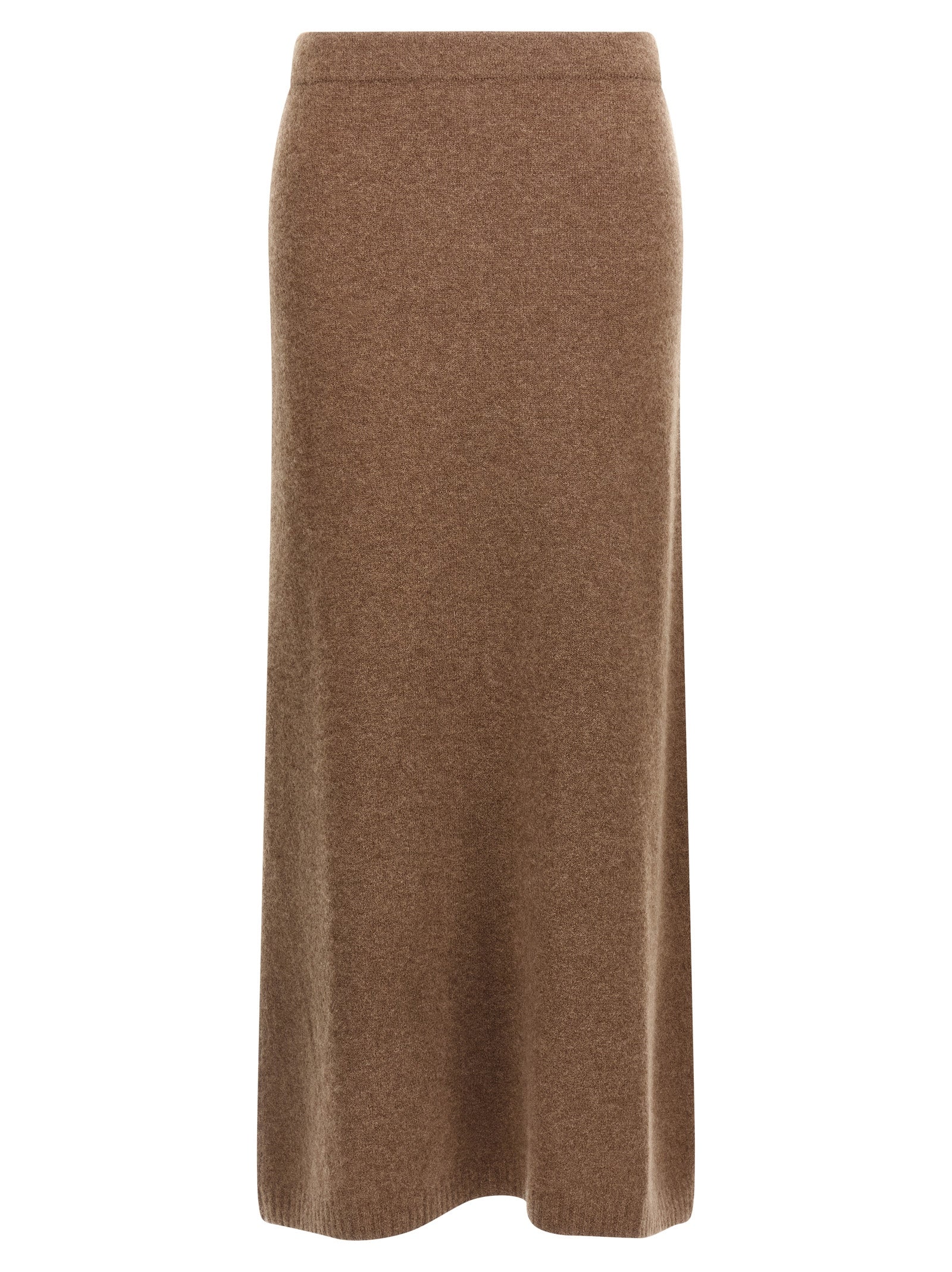 Max Mara Gray Cashmere Midi Women's Skirt