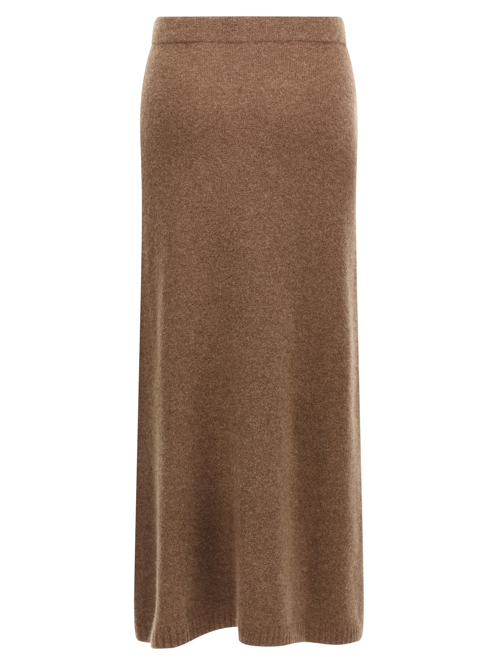 Max Mara Gray Cashmere Midi Women's Skirt