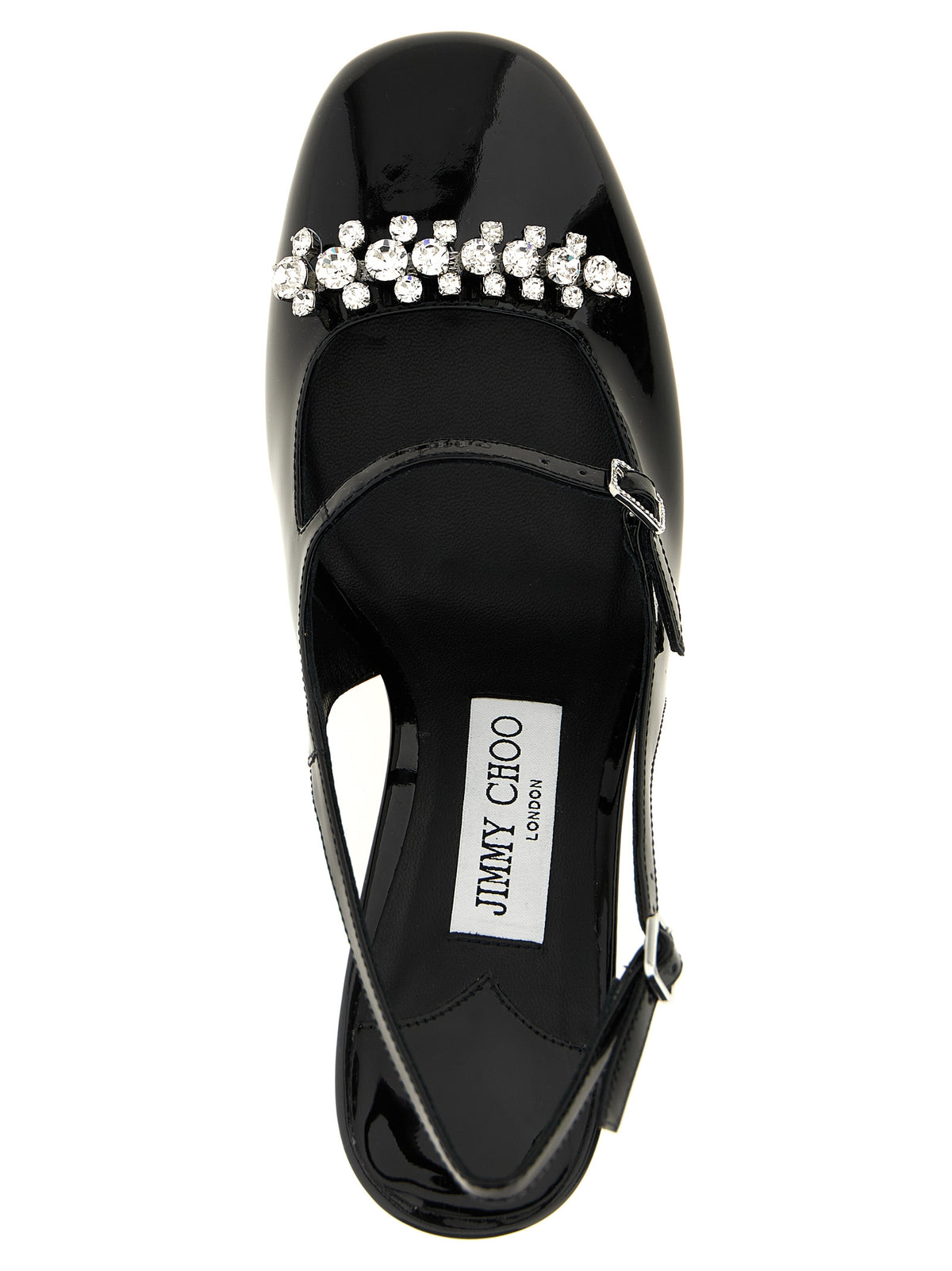 Jimmy Choo Black Leather Mid Heel Women's Pumps
