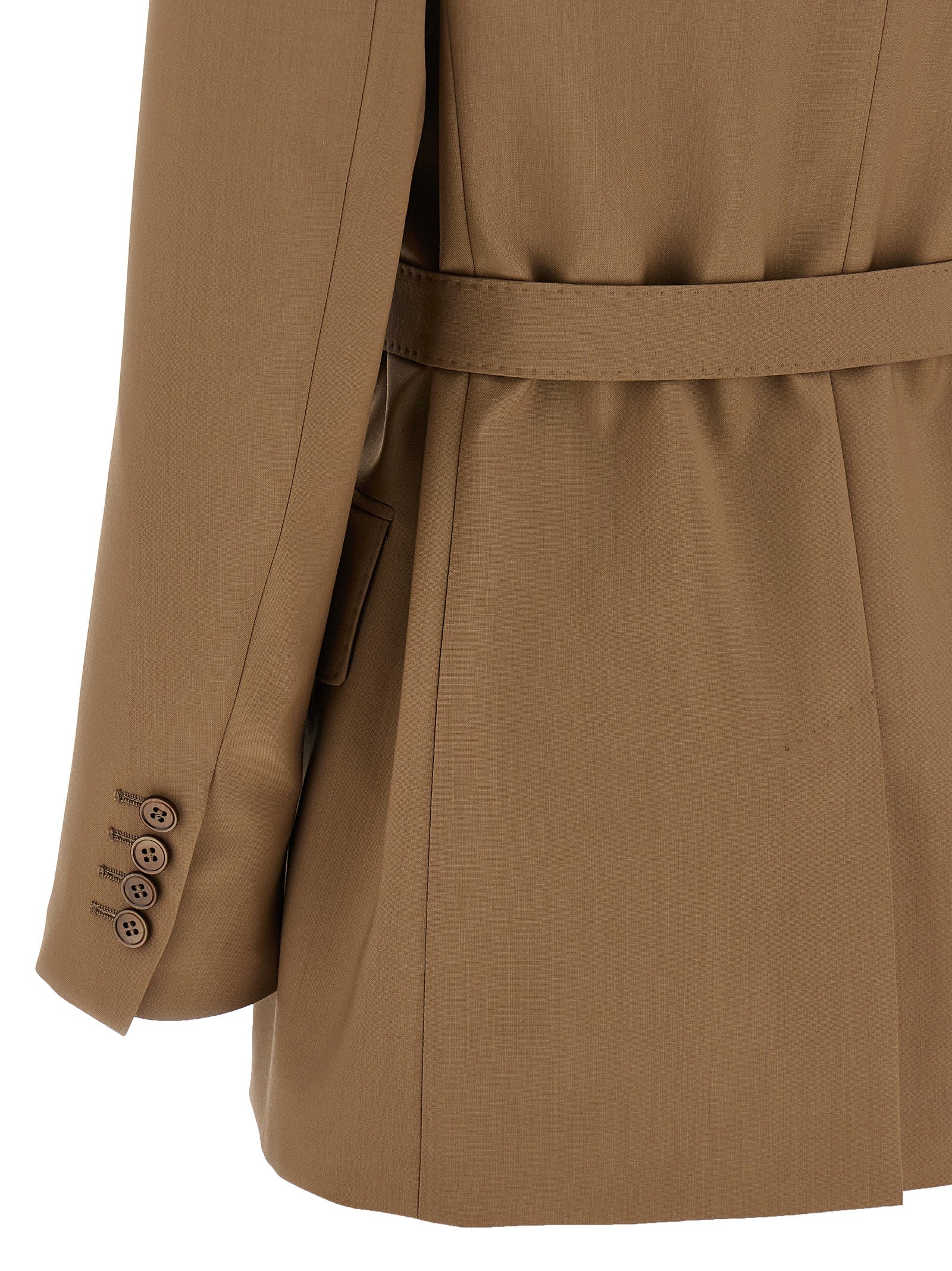 Max Mara Brown Virgin Wool Women's Blazer