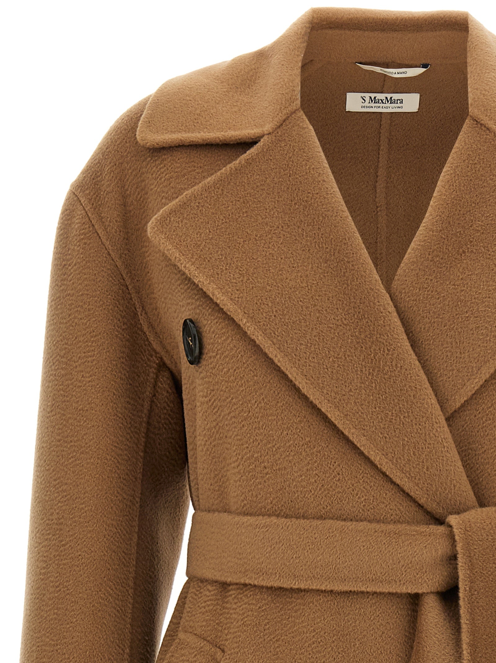'S Max Mara Brown Virgin Wool Women's Coat