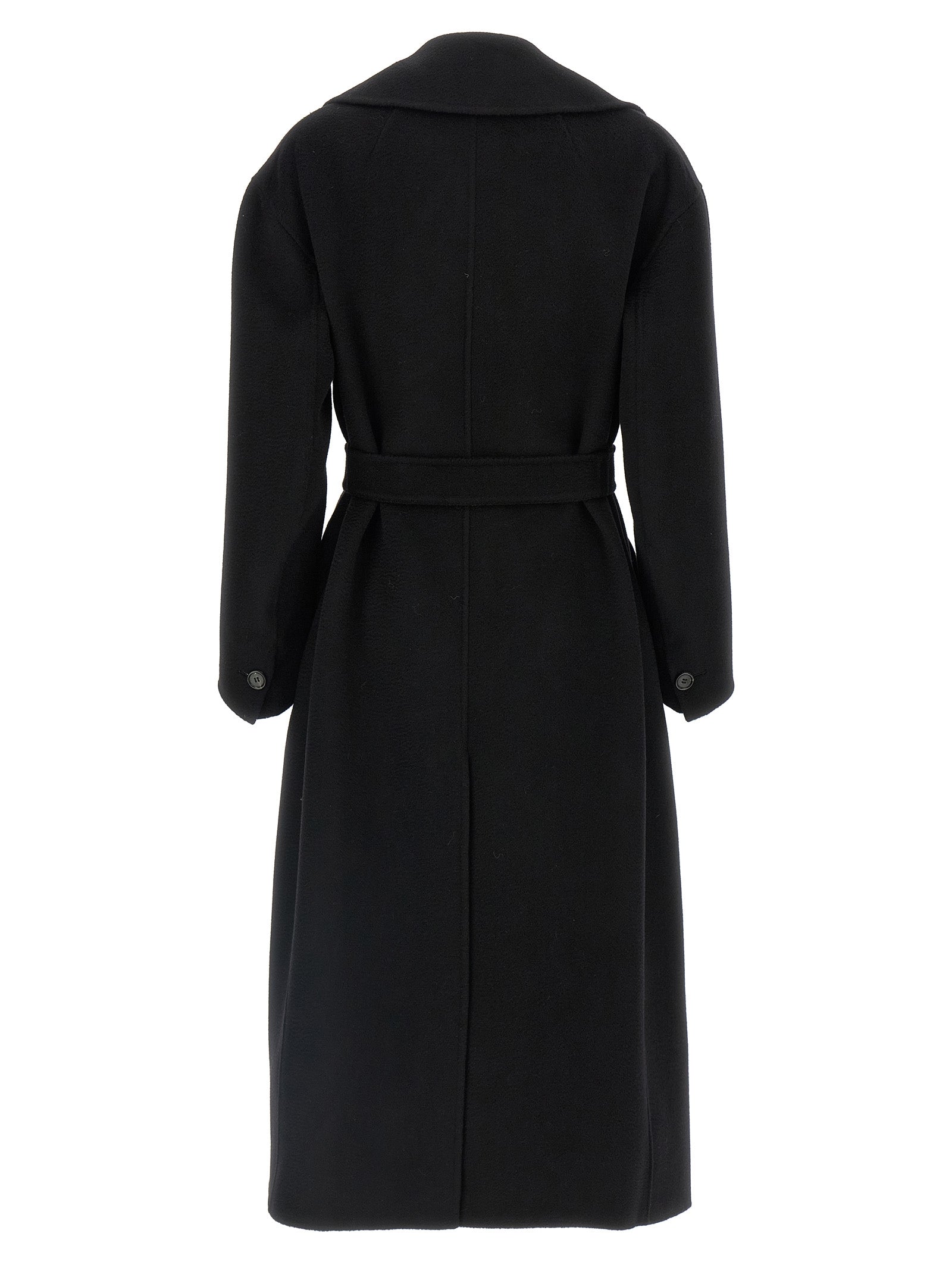 'S Max Mara Black Virgin Wool Women's Coat