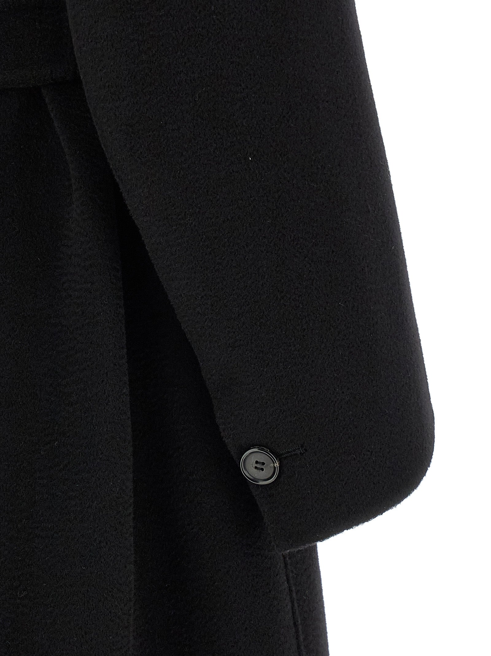 'S Max Mara Black Virgin Wool Women's Coat