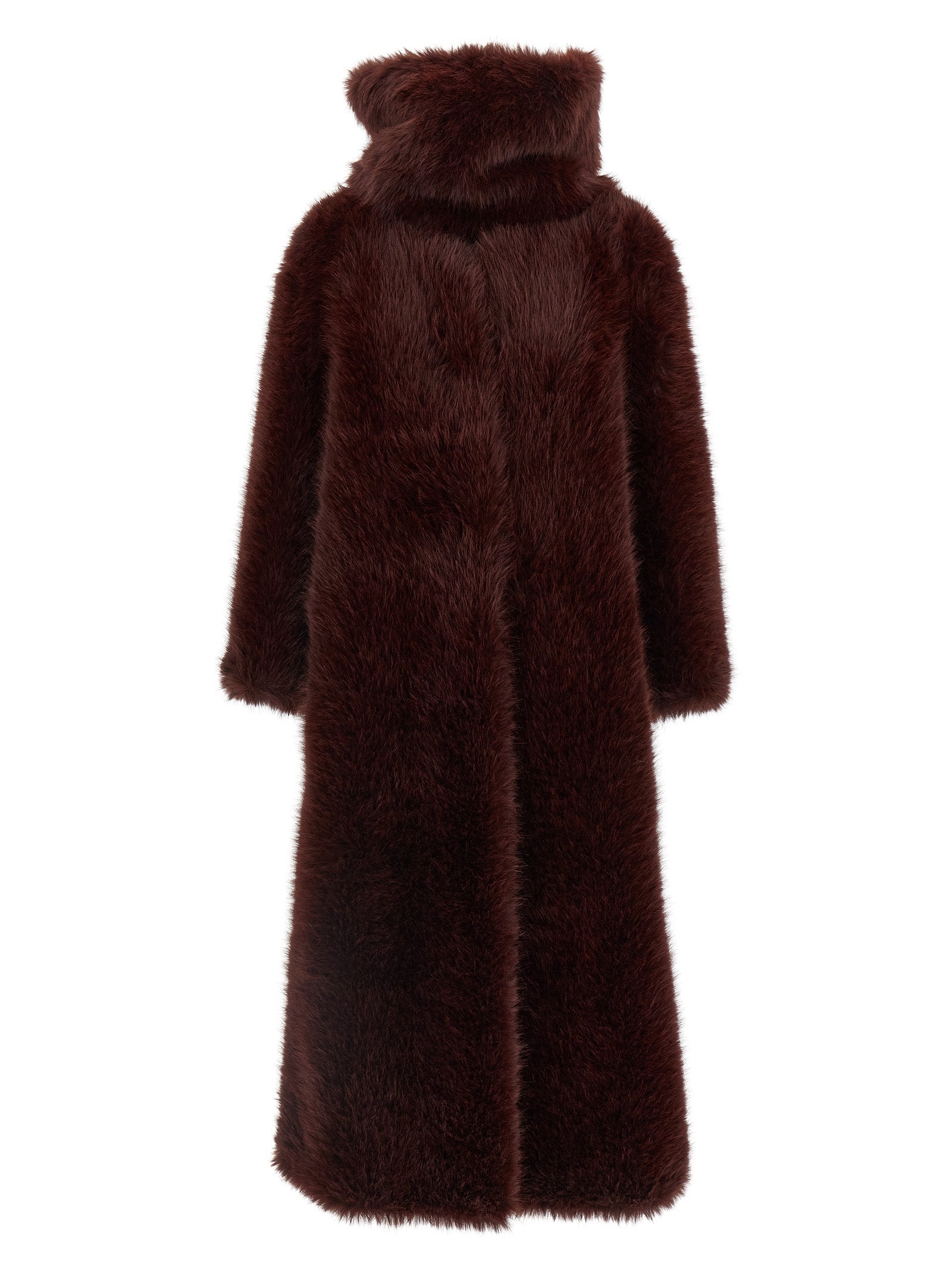 B&B COUTURE Bordeaux Polyester Women's Coat