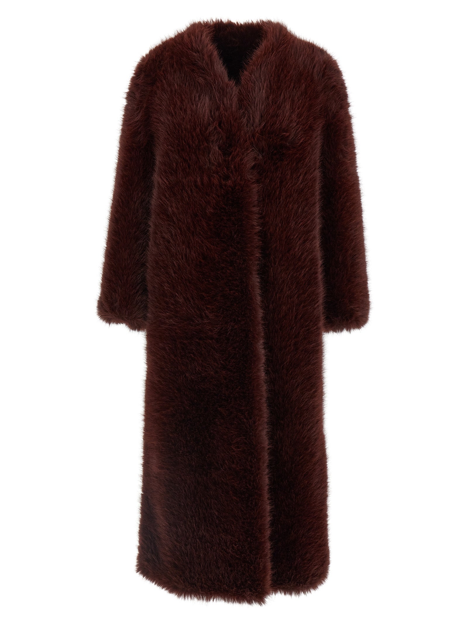 B&B COUTURE Bordeaux Polyester Women's Coat