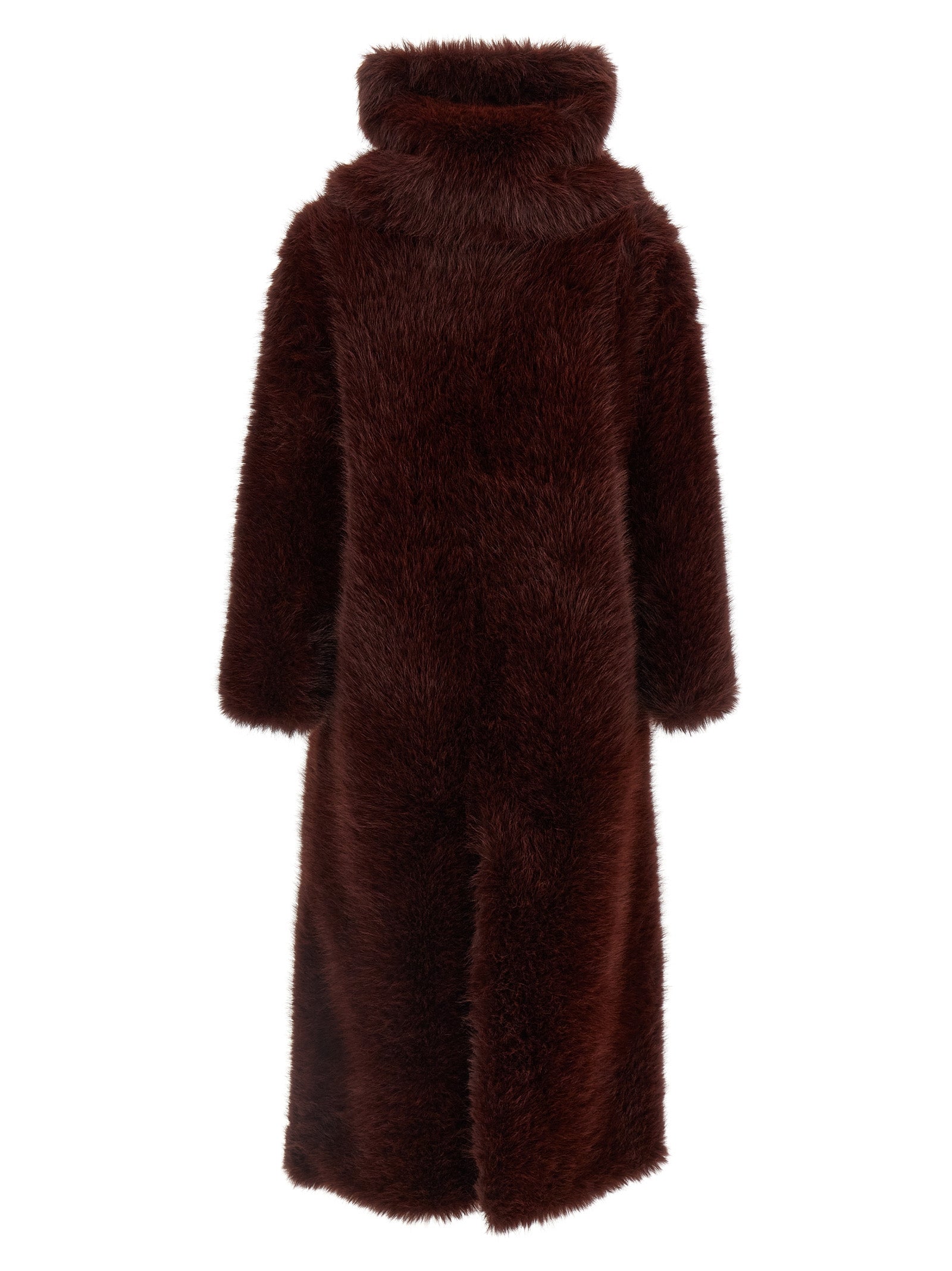 B&B COUTURE Bordeaux Polyester Women's Coat