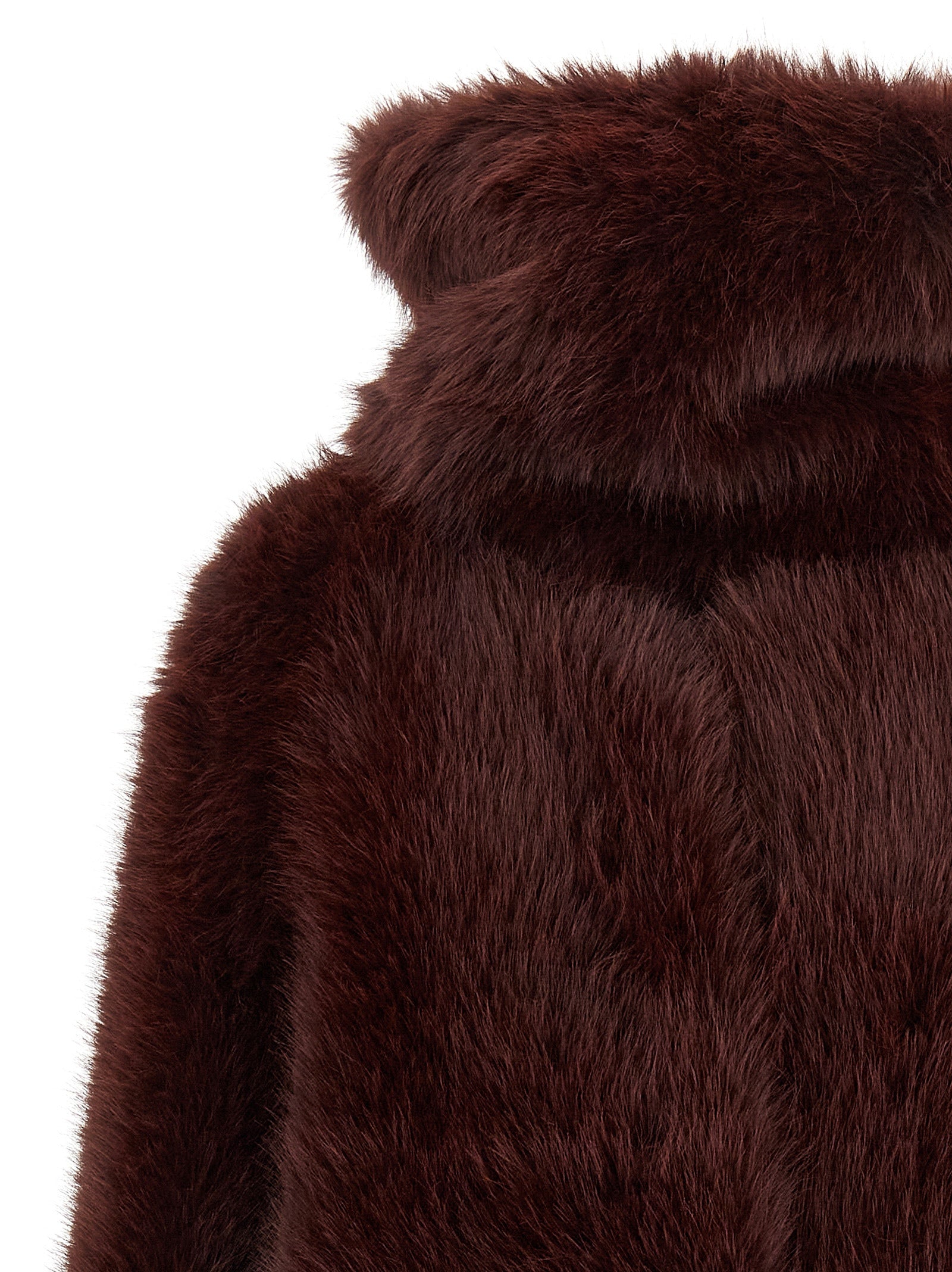 B&B COUTURE Bordeaux Polyester Women's Coat