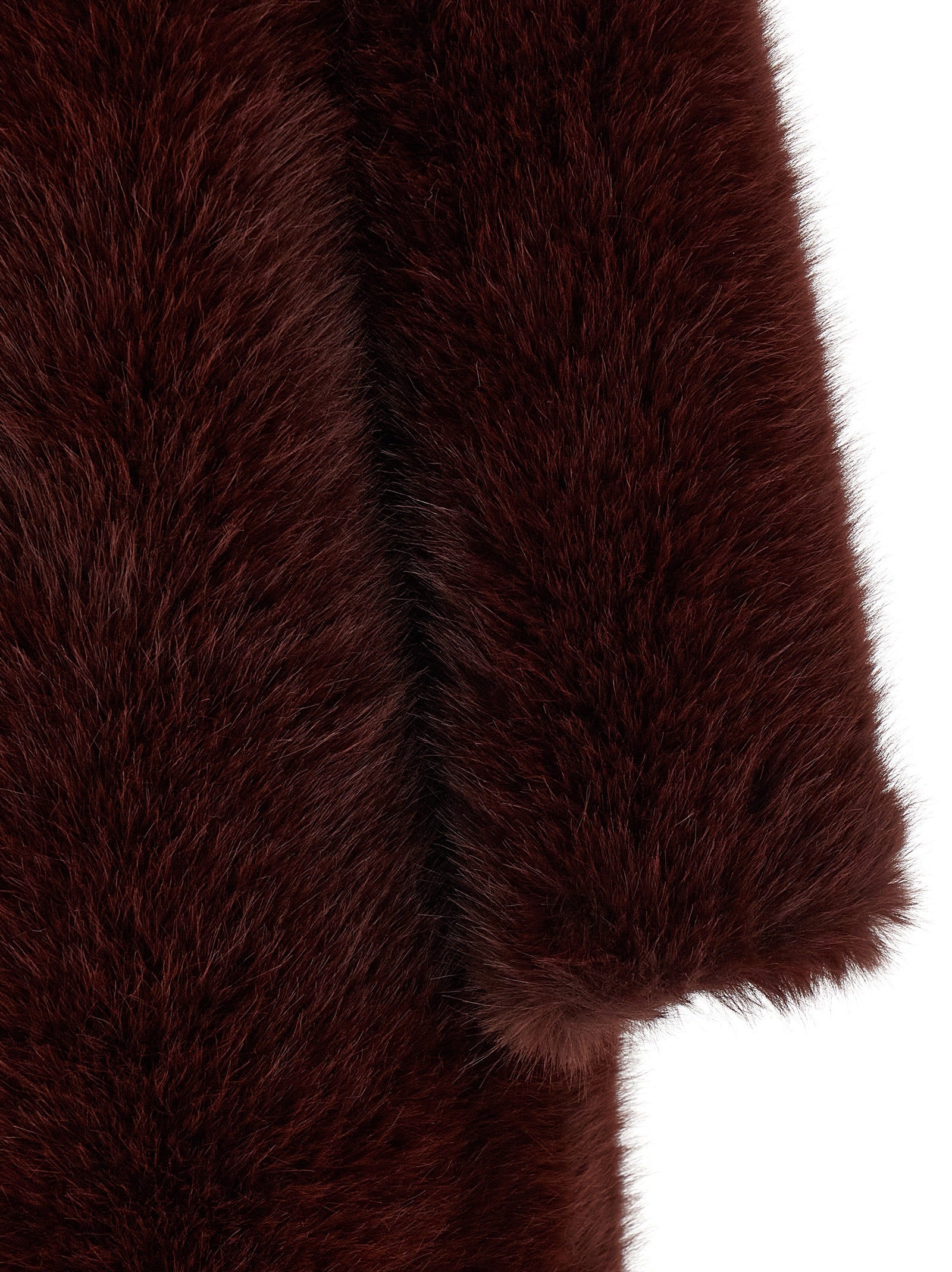B&B COUTURE Bordeaux Polyester Women's Coat