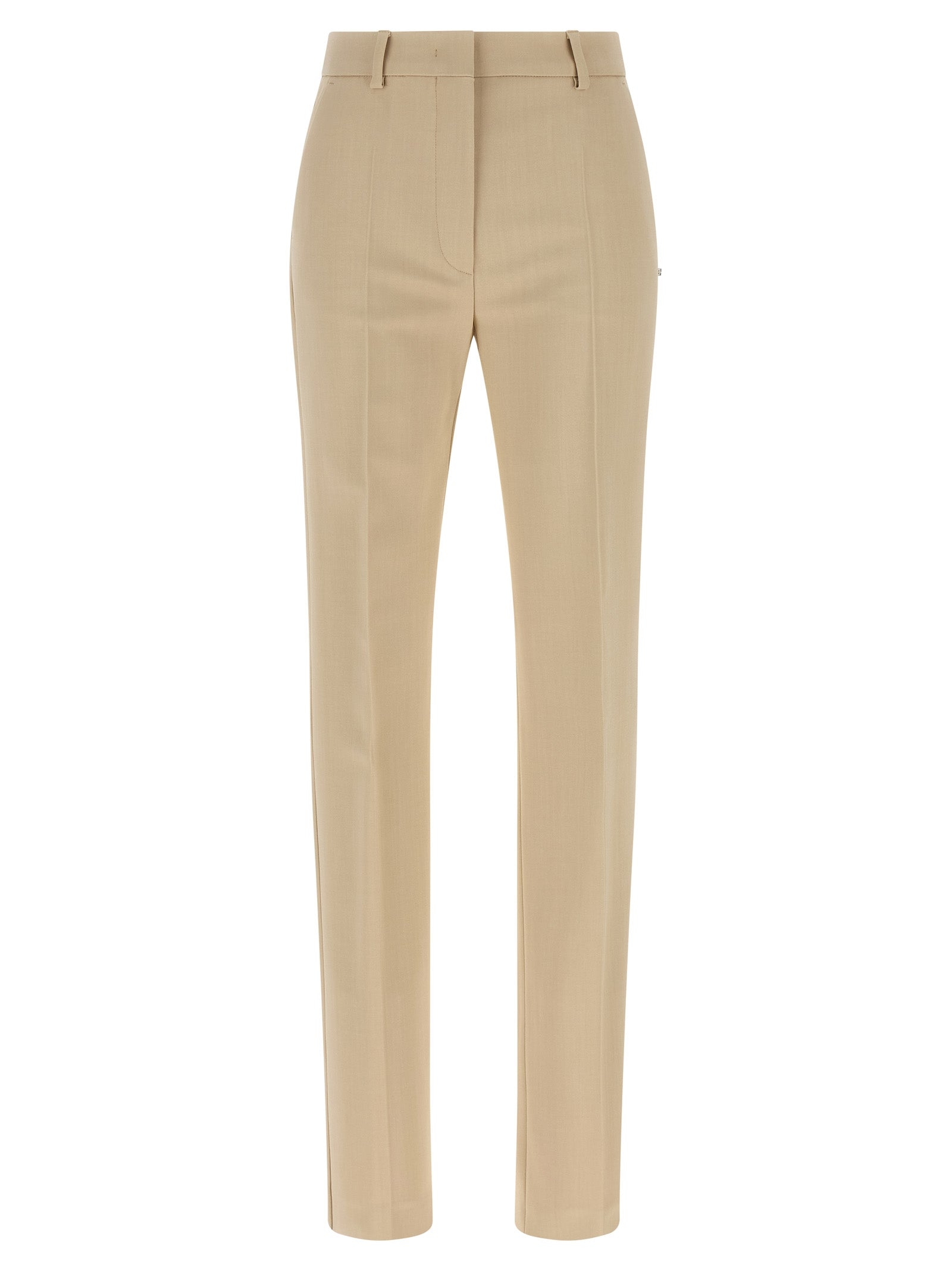 Sportmax Beige Viscose Dress Women's Pants