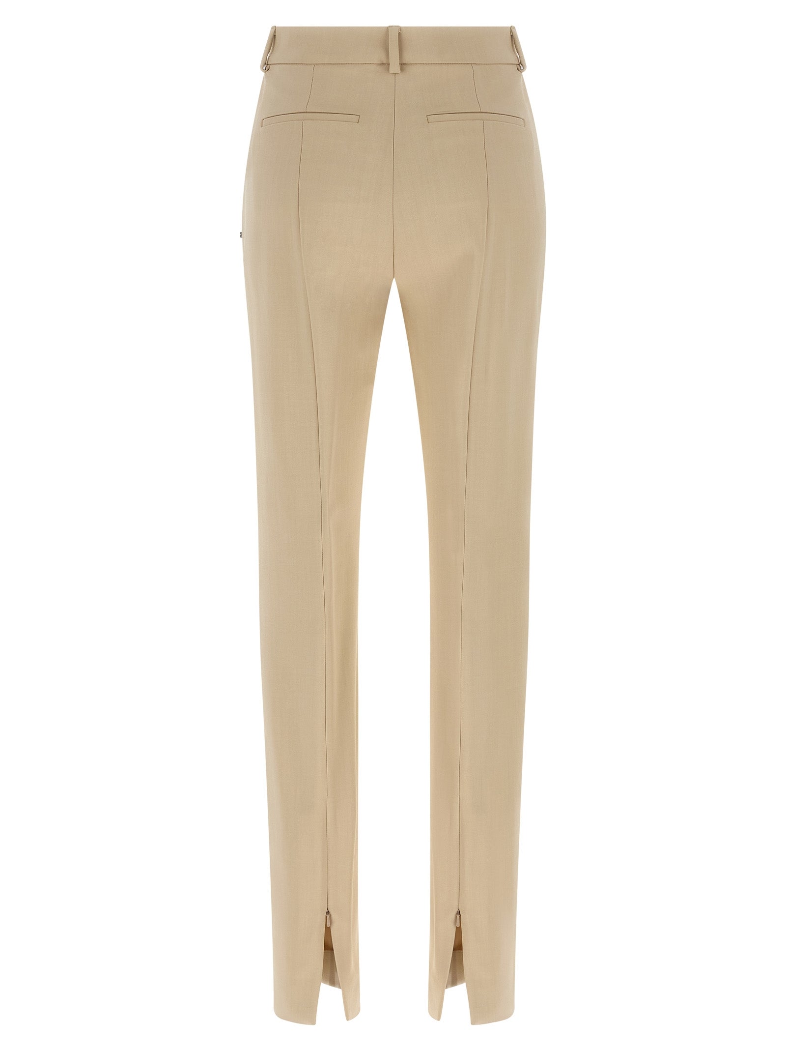 Sportmax Beige Viscose Dress Women's Pants