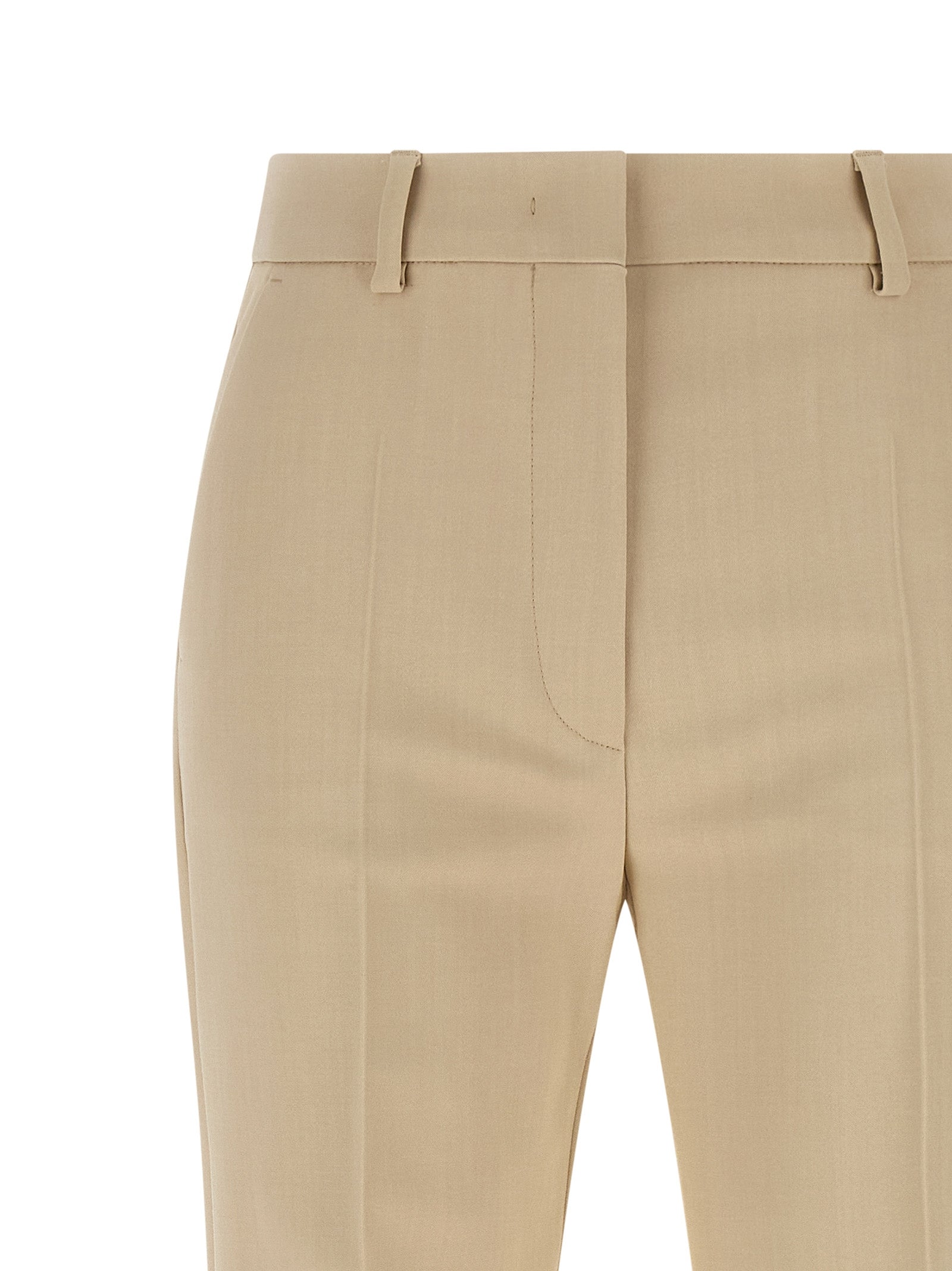 Sportmax Beige Viscose Dress Women's Pants