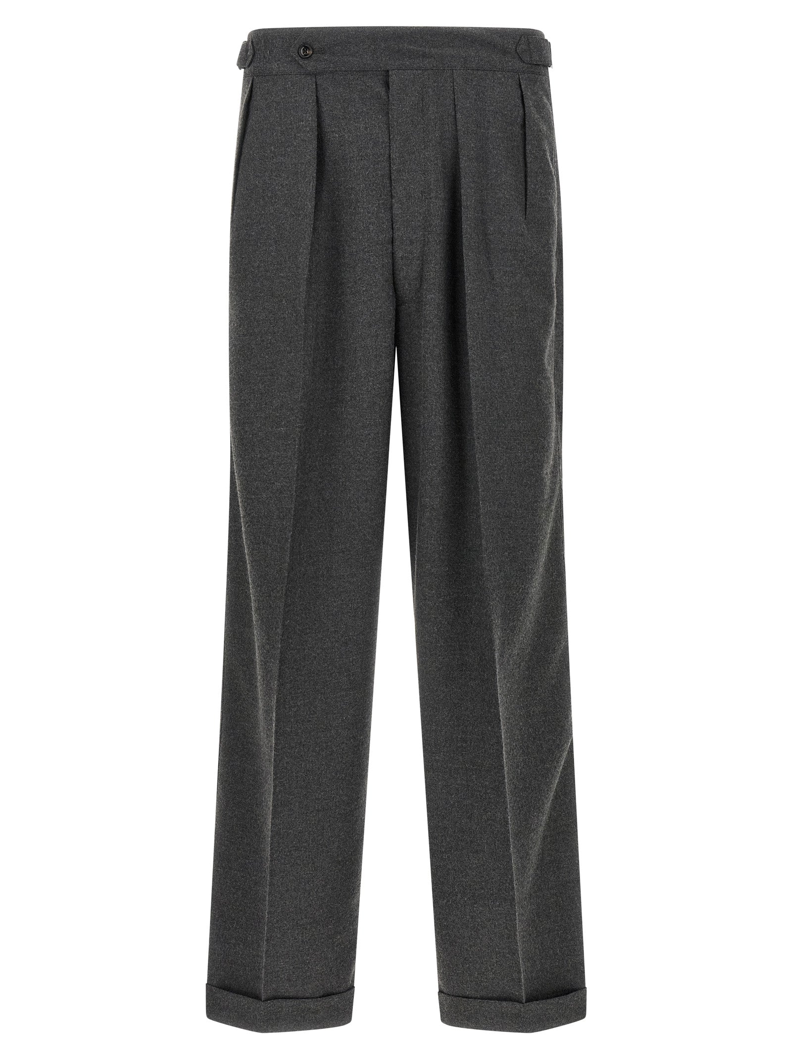 CELLAR DOOR Gray Polyester Casual Men's Pants