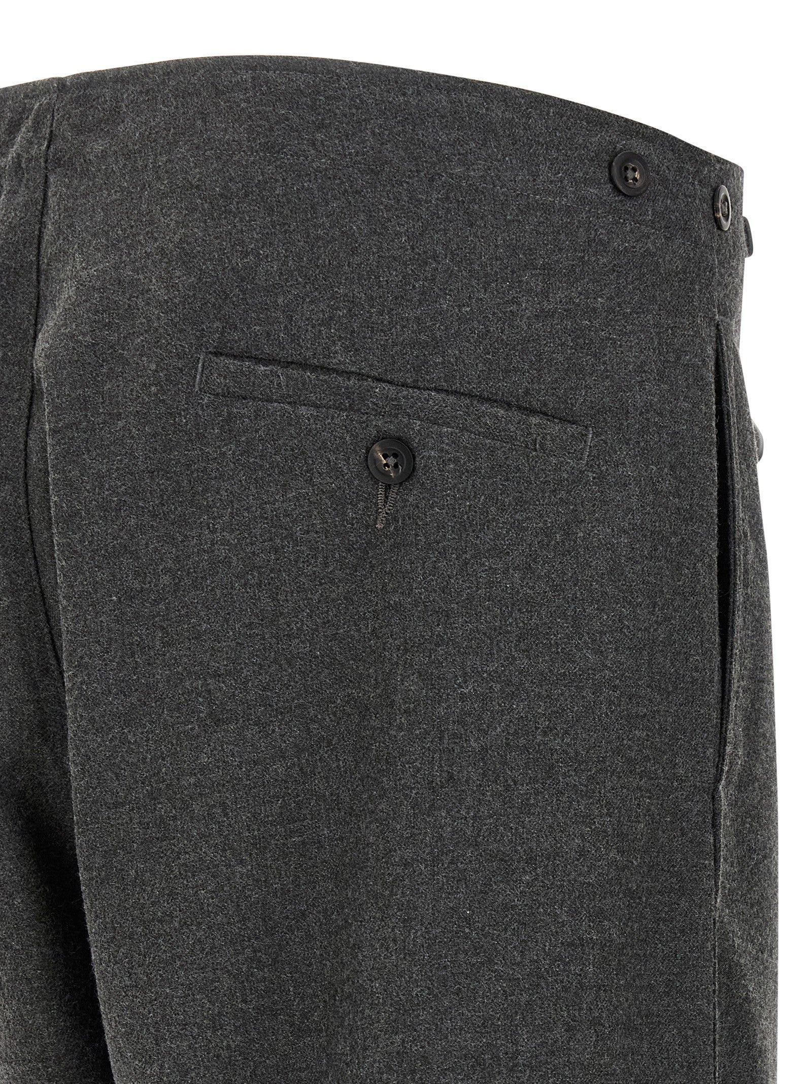 CELLAR DOOR Gray Polyester Casual Men's Pants