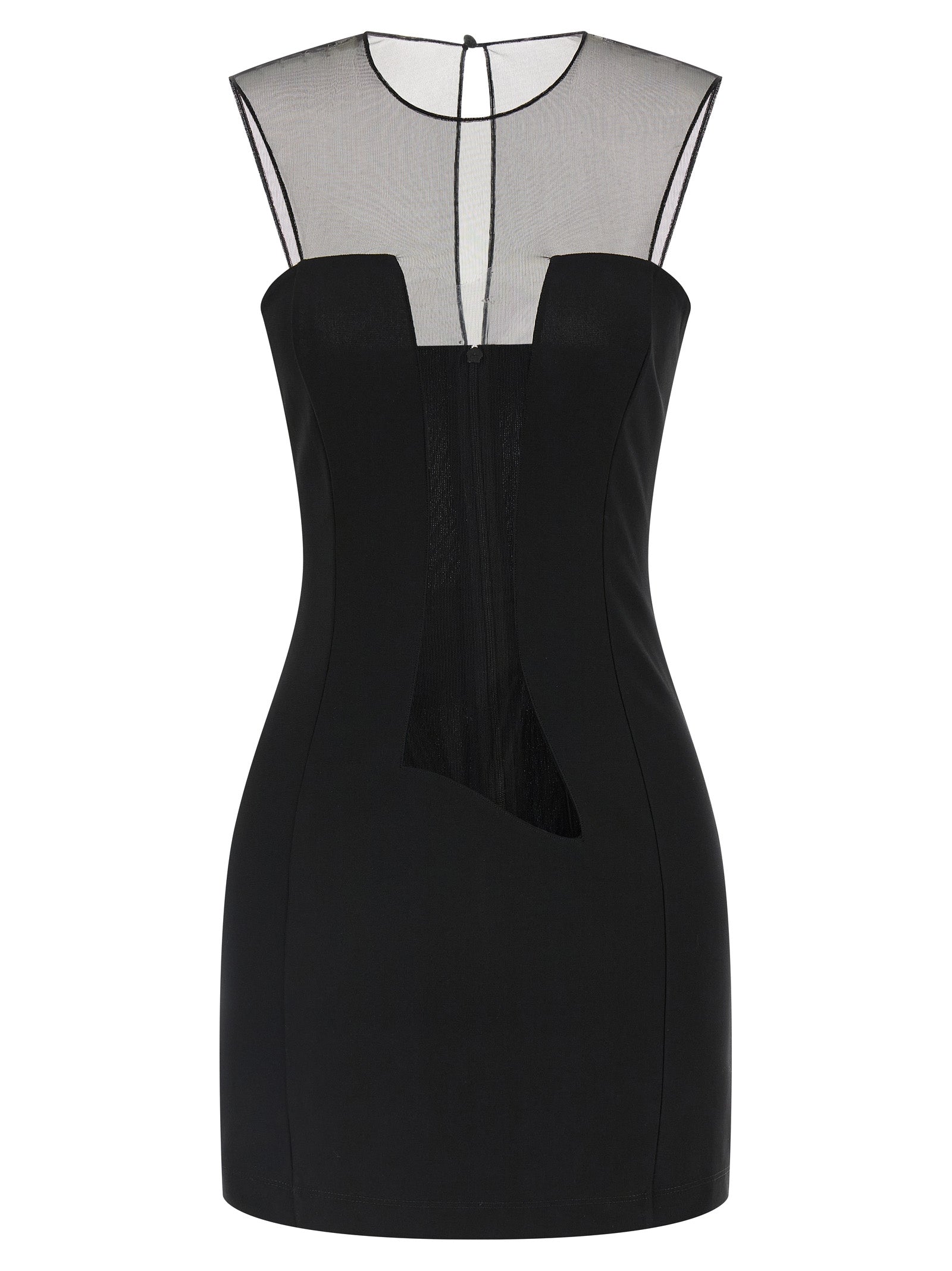 Nensi Dojaka Black Viscose Short Women's Dress
