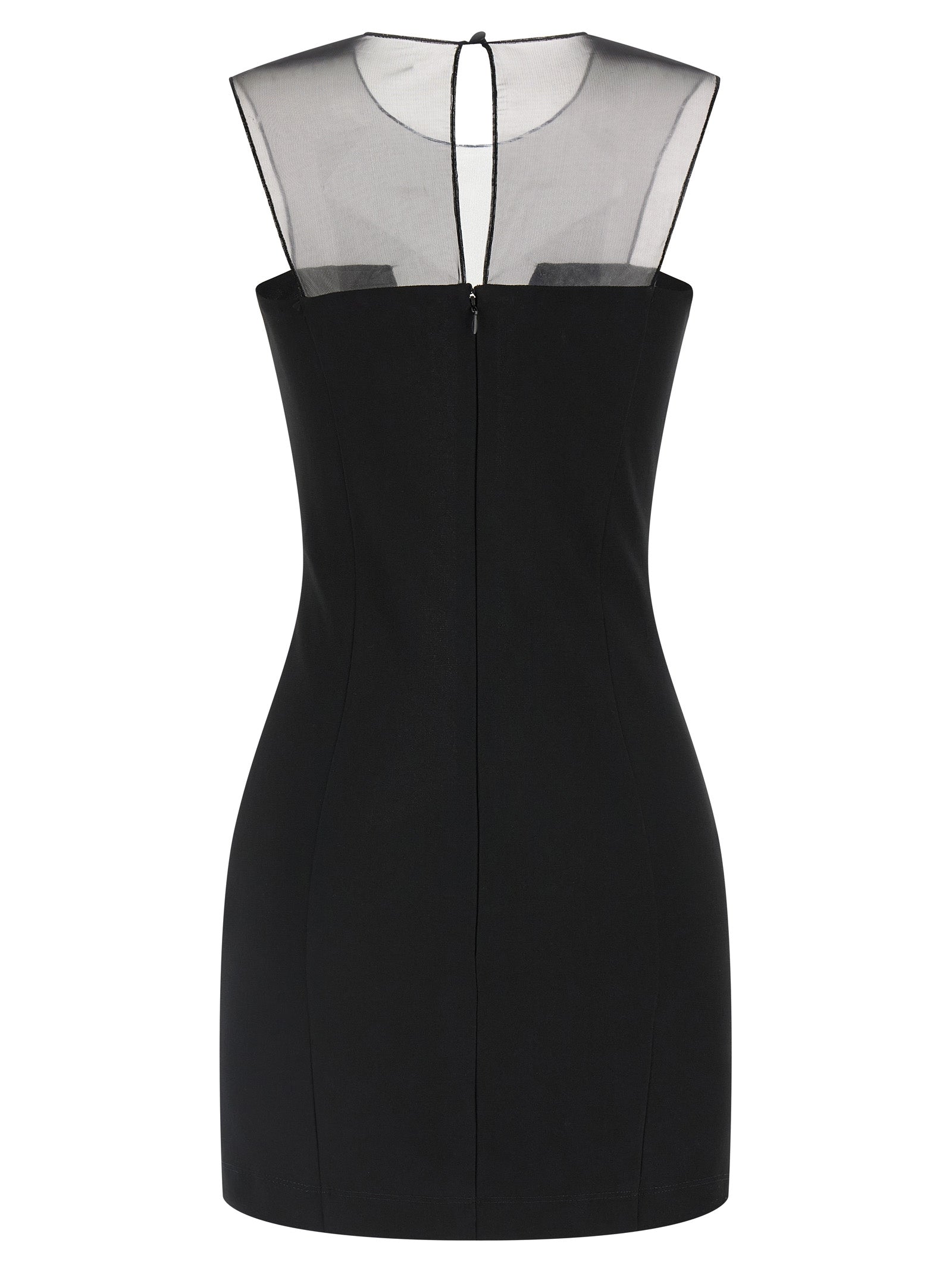 Nensi Dojaka Black Viscose Short Women's Dress