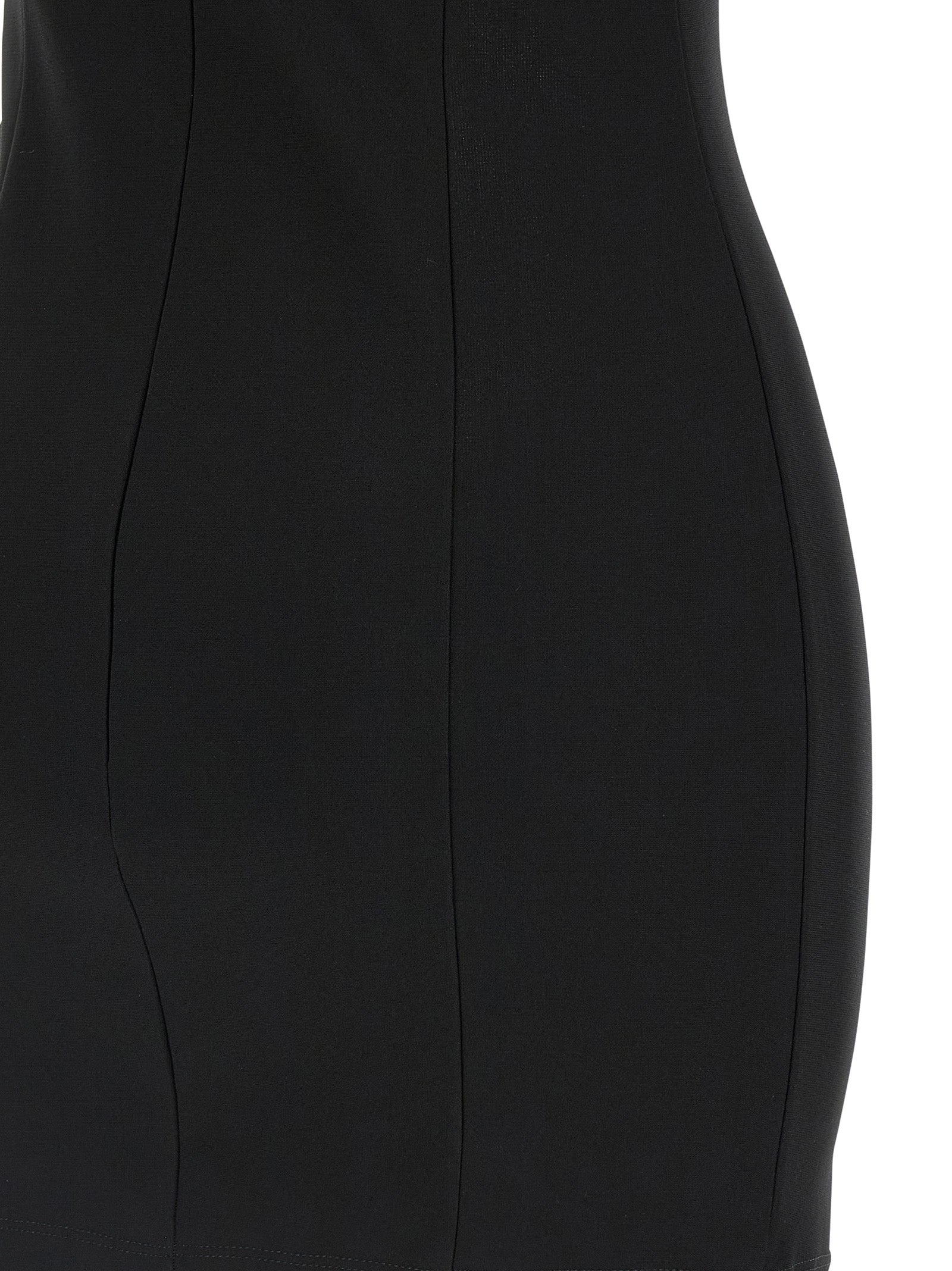 Nensi Dojaka Black Viscose Short Women's Dress