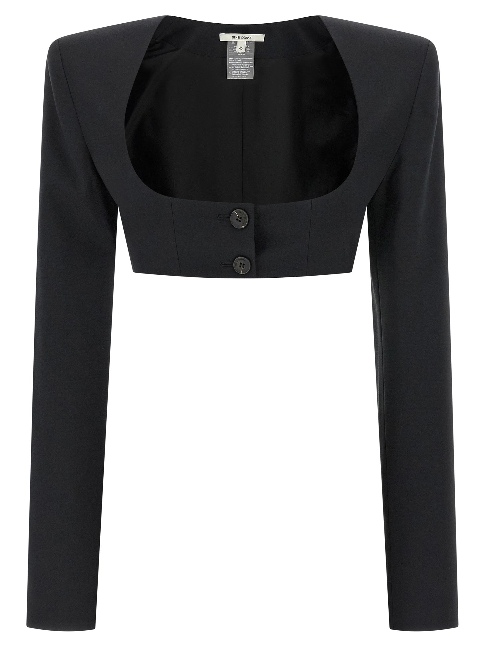 Nensi Dojaka Black Virgin Wool Women's Blazer