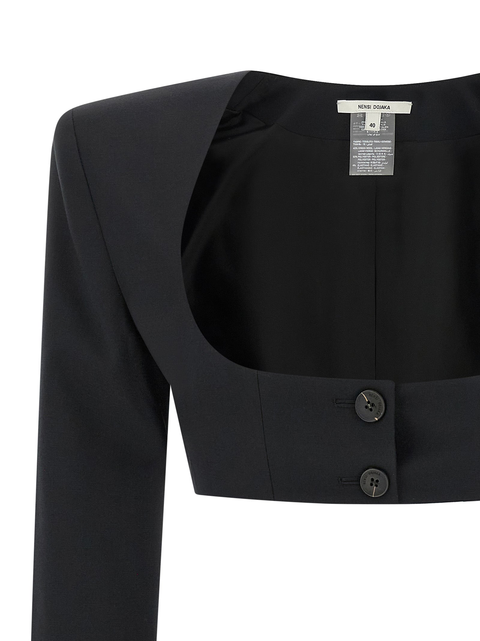 Nensi Dojaka Black Virgin Wool Women's Blazer