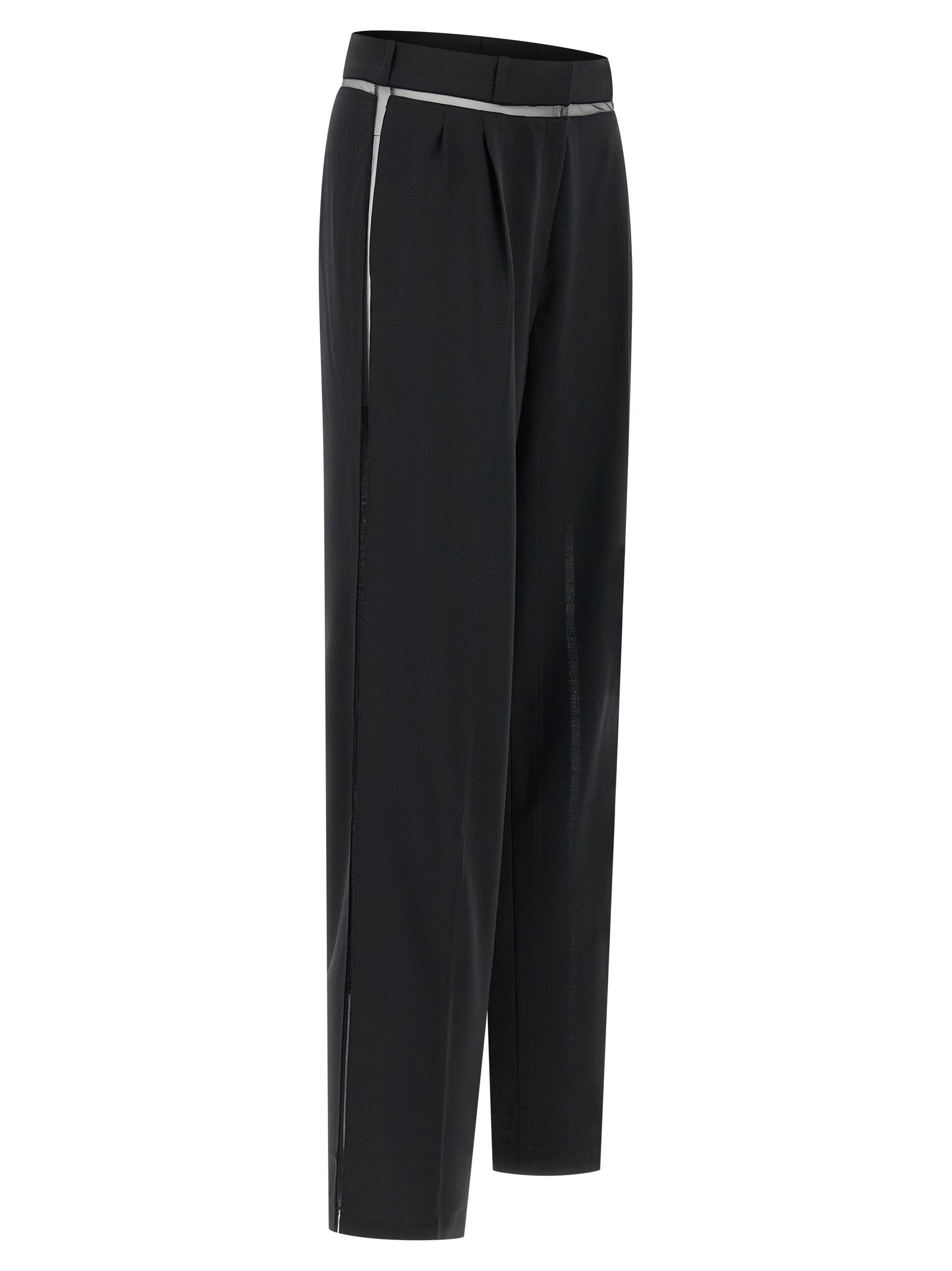 Nensi Dojaka Black Virgin Wool Casual Women's Pants