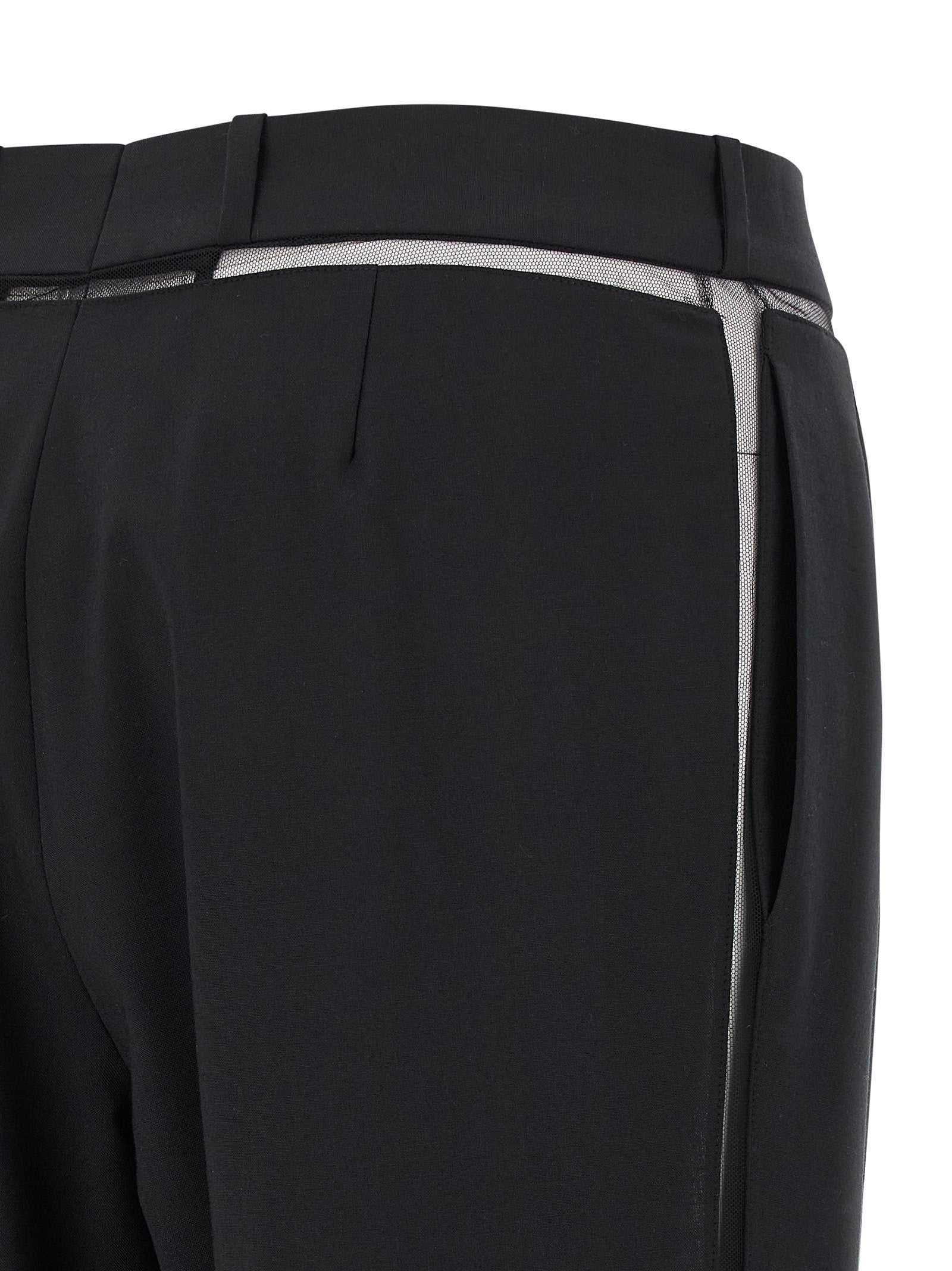 Nensi Dojaka Black Virgin Wool Casual Women's Pants