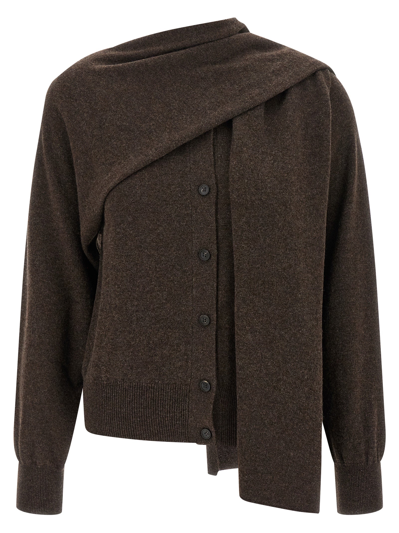 Ferragamo Brown Cashmere Women's Cardigan