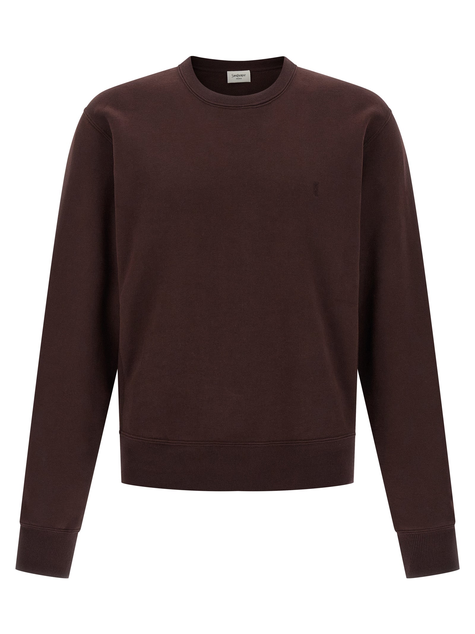 Saint Laurent Bordeaux Cotton Men's Sweatshirt
