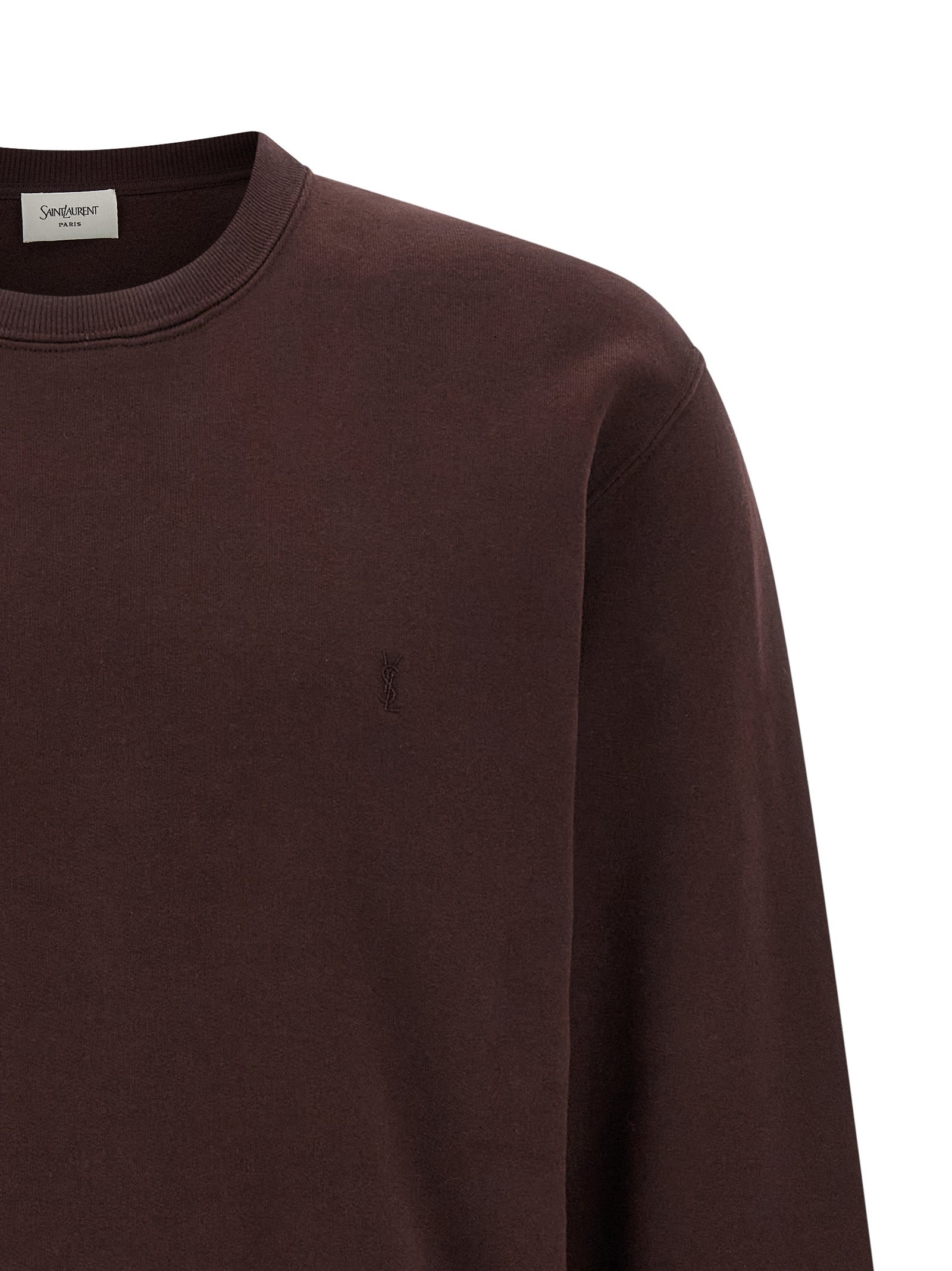Saint Laurent Bordeaux Cotton Men's Sweatshirt