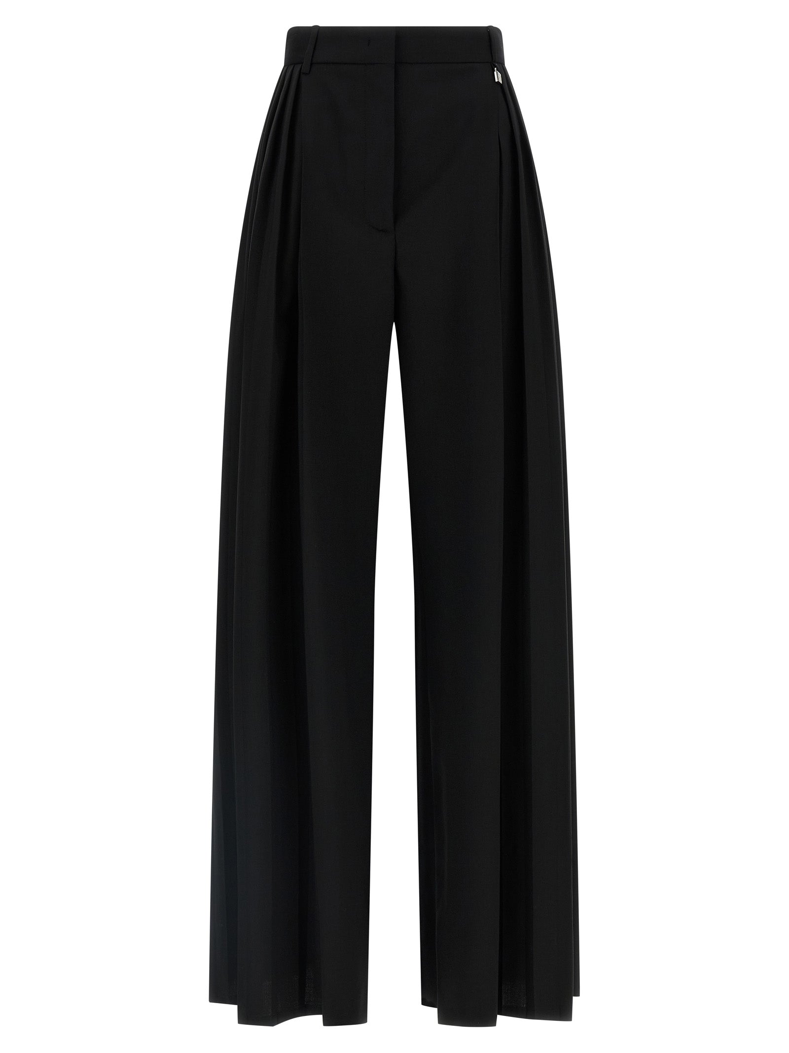 Giuseppe Di Morabito Black Virgin Wool Dress Women's Pants