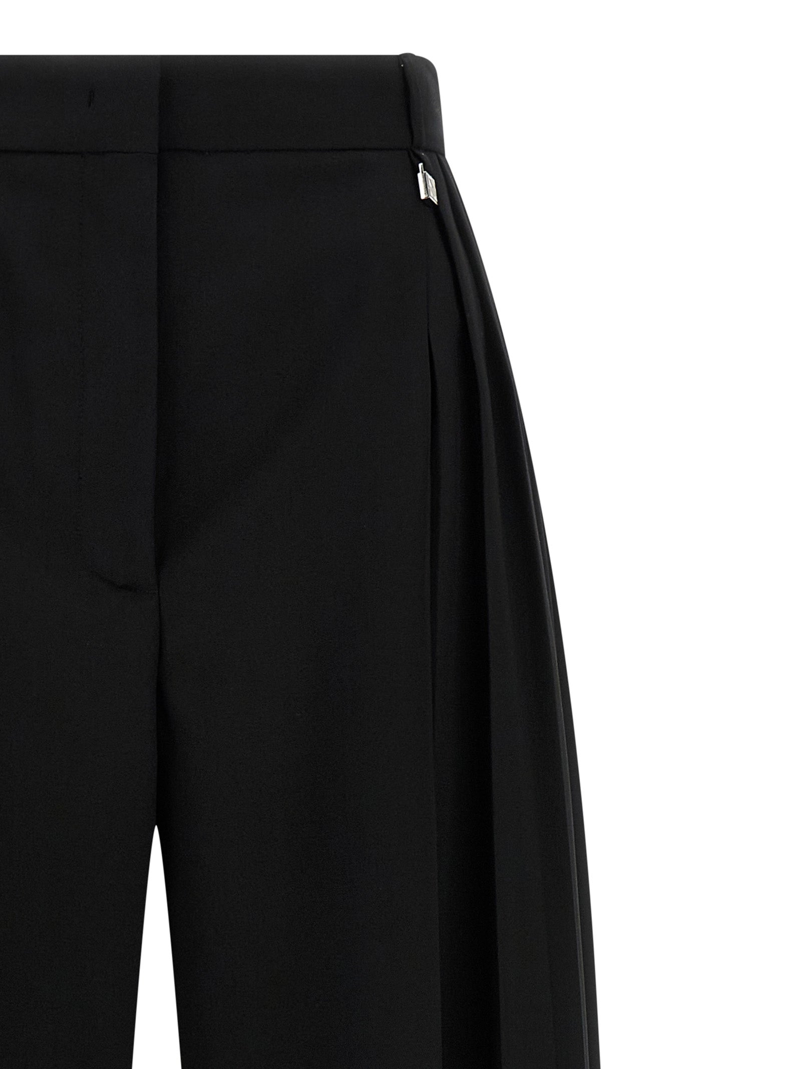 Giuseppe Di Morabito Black Virgin Wool Dress Women's Pants