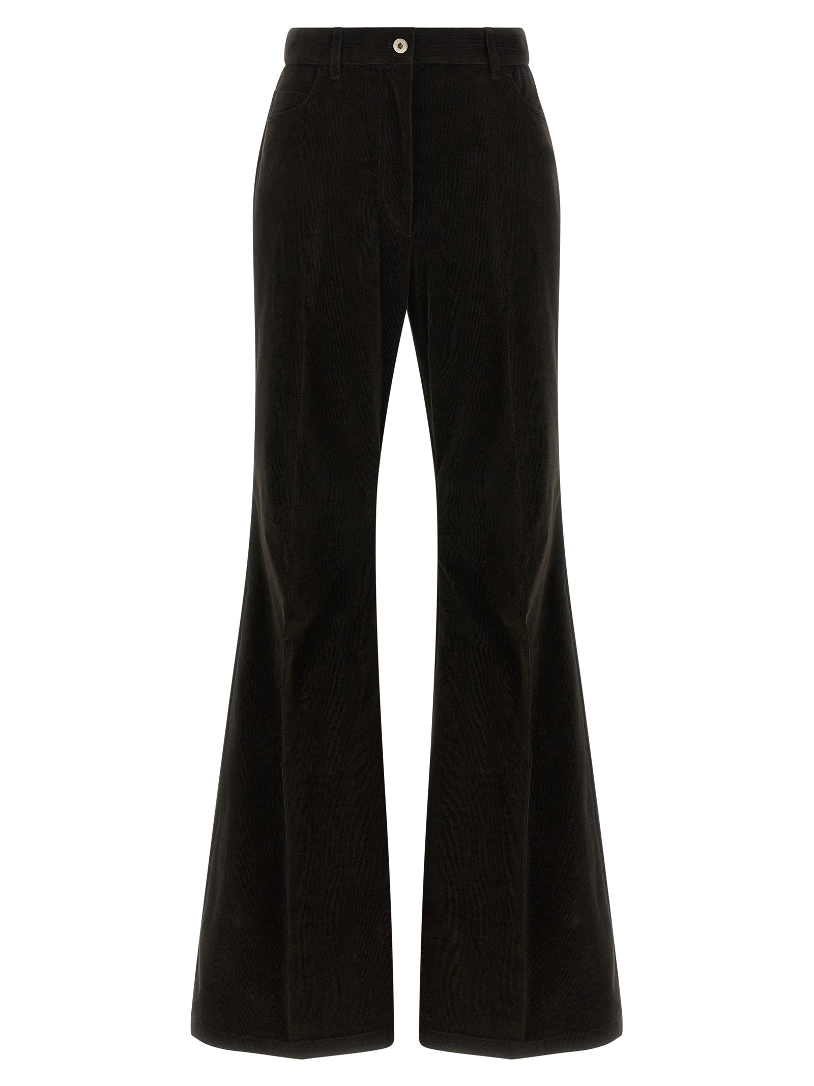 Ferragamo Brown Cotton Flared Women's Pants
