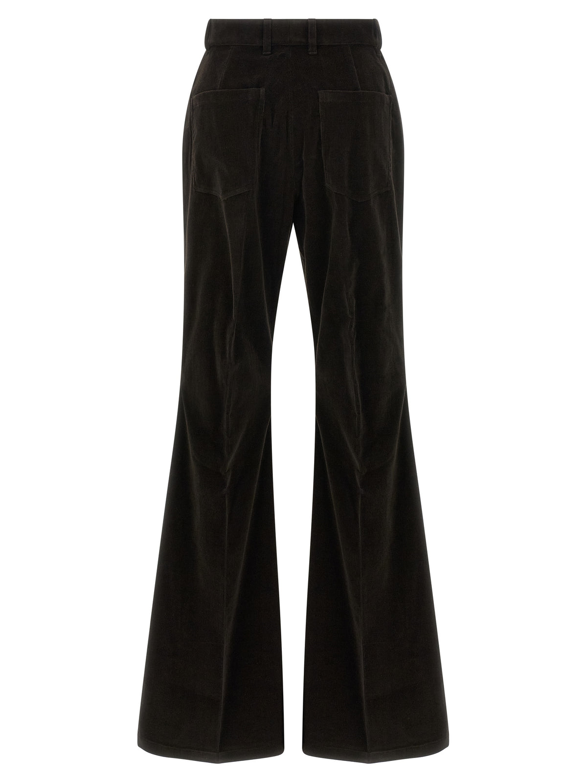 Ferragamo Brown Cotton Flared Women's Pants