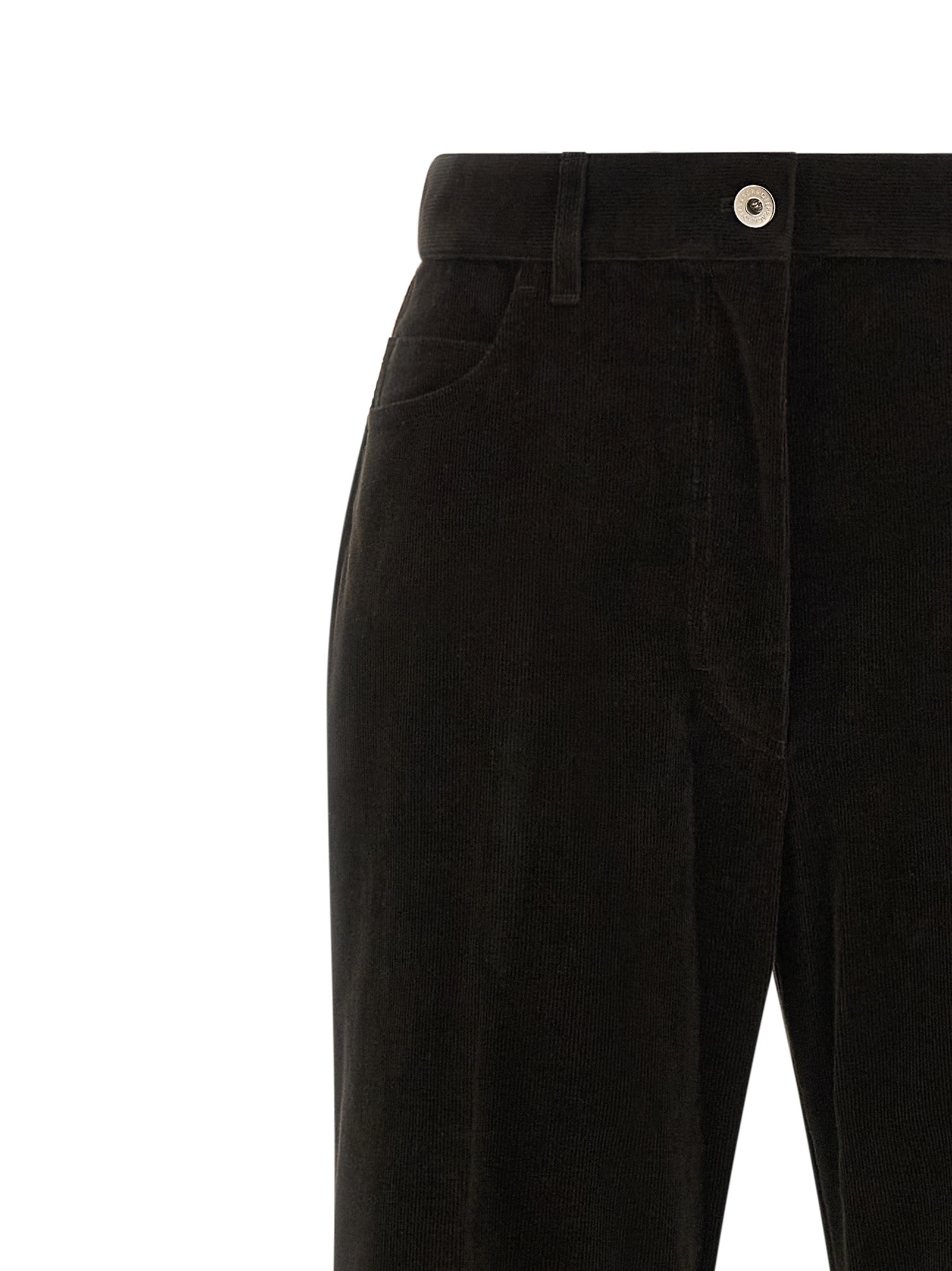Ferragamo Brown Cotton Flared Women's Pants